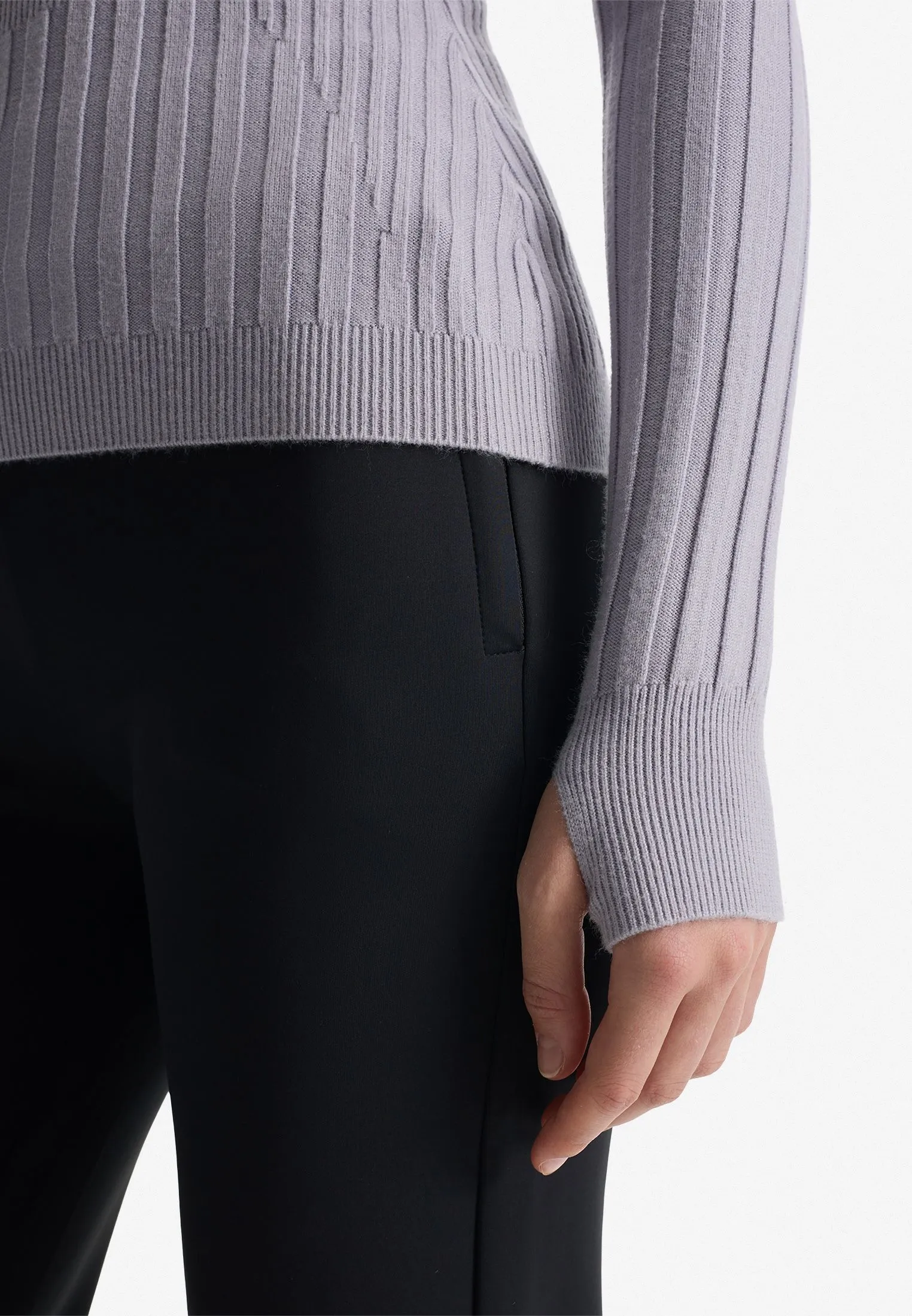 Джемпер half-zip из смесовой пряжи фактурной вязки