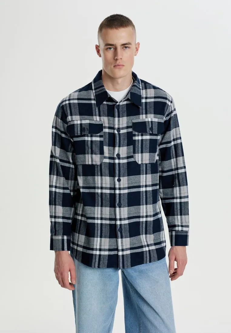 Рубашка из 100% хлопка в клетку