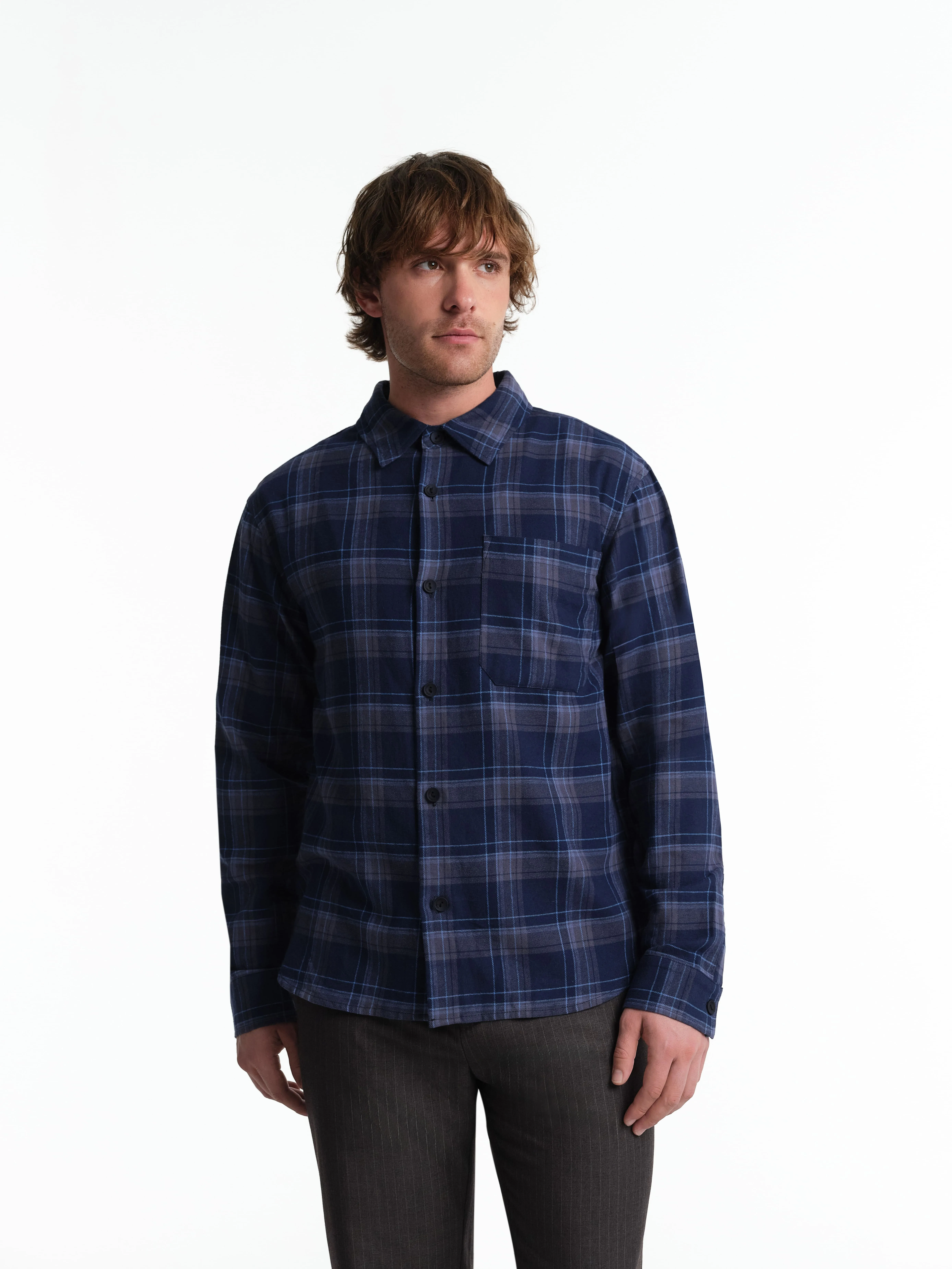 Рубашка из 100% хлопка в клетку