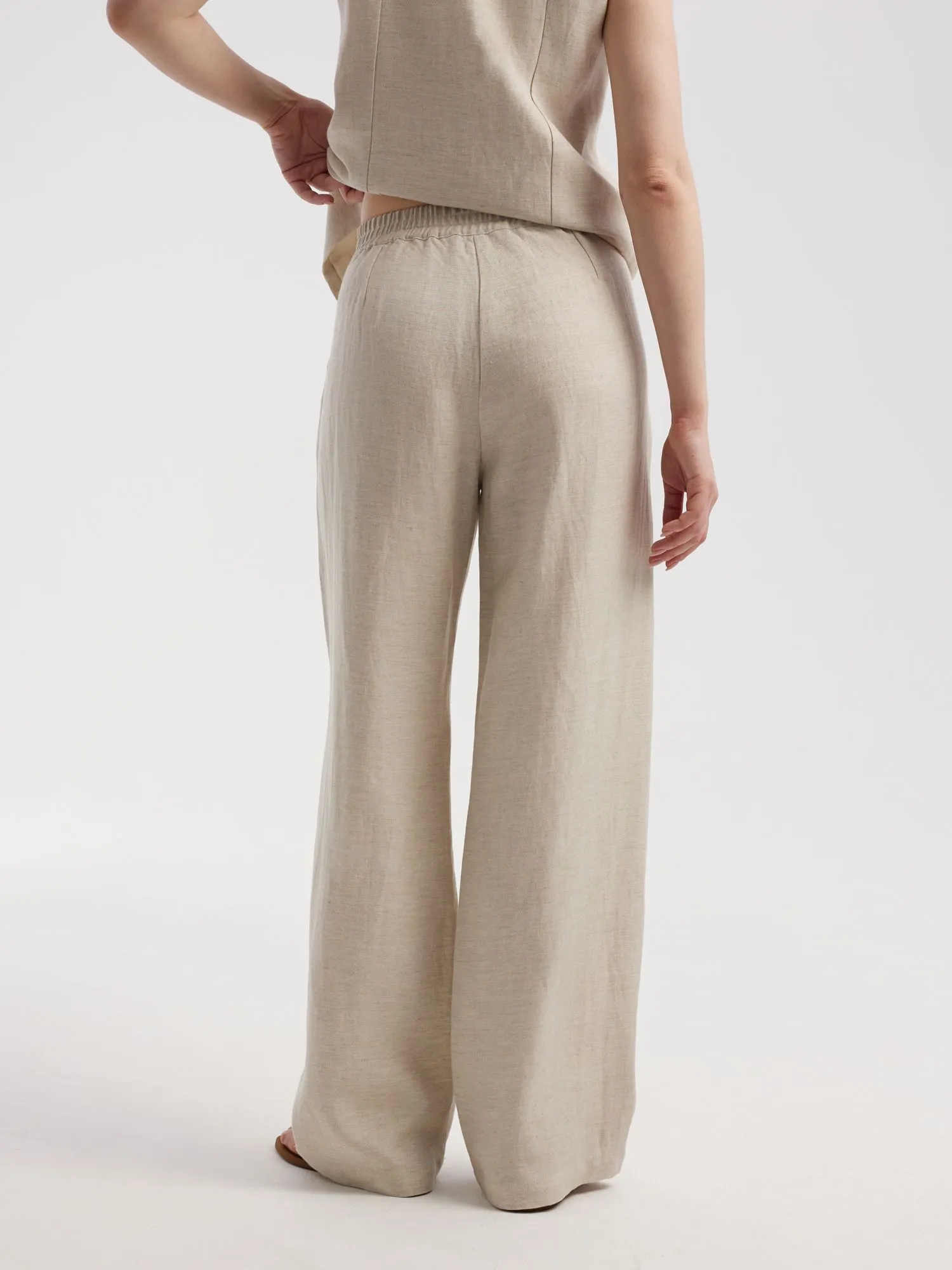 Брюки из льна и хлопка