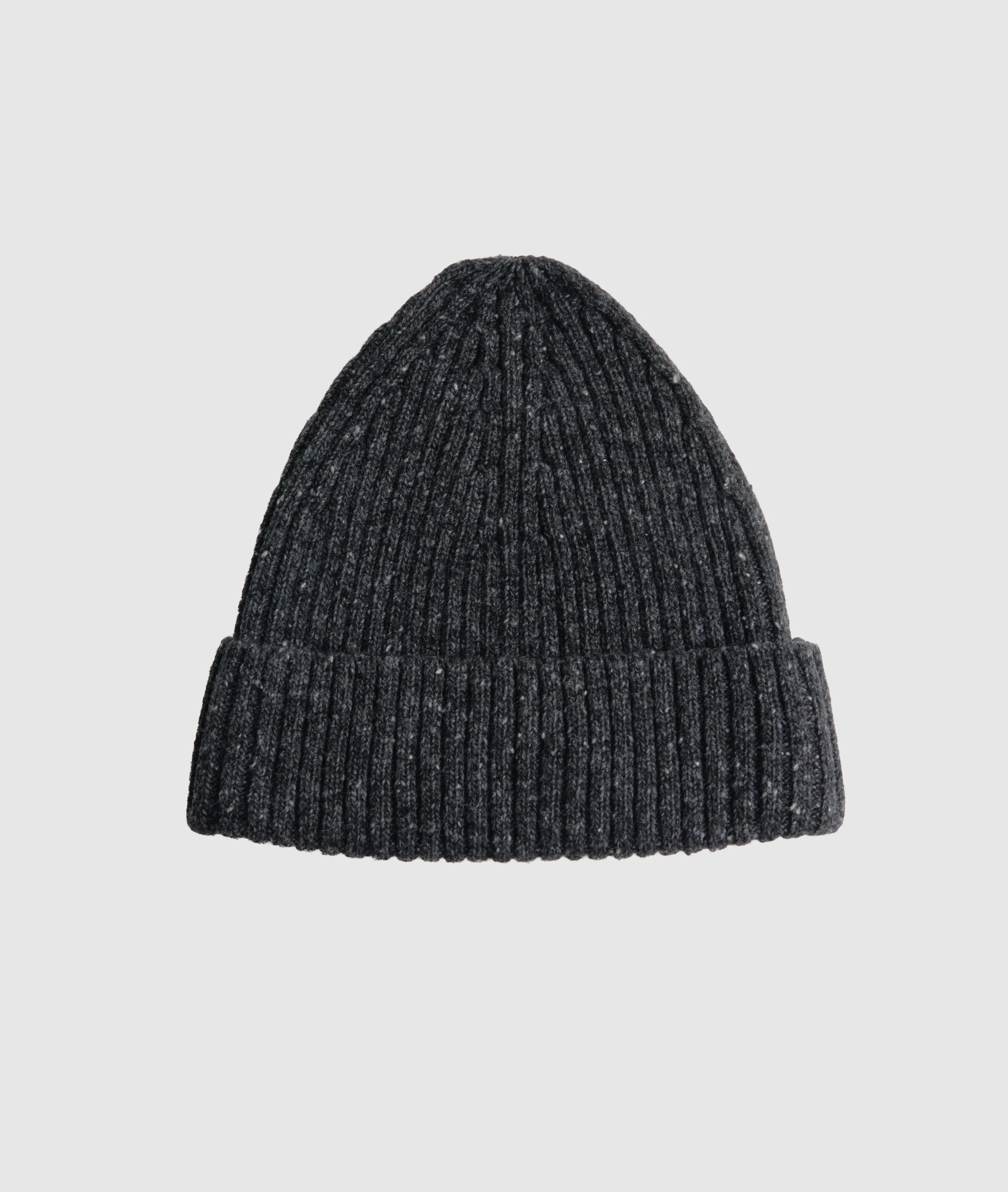 Шапка с шерстью и эффектом меланж