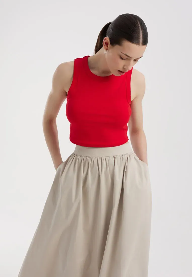 Юбка миди из 100% хлопка