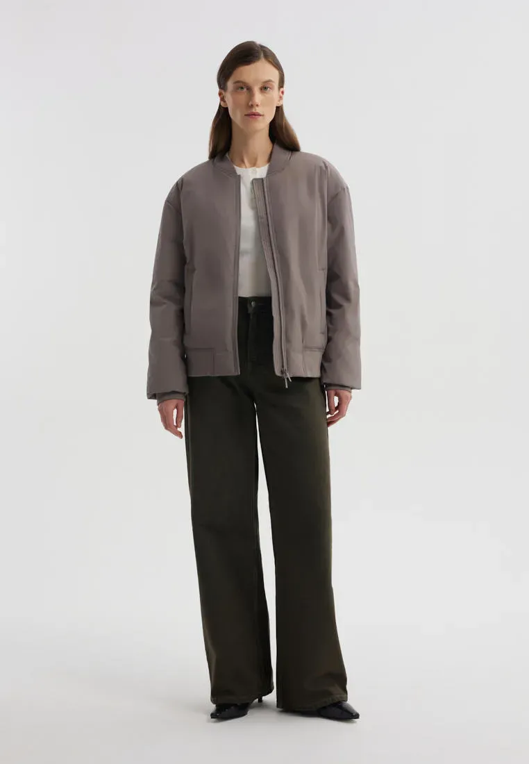 Утепленный бомбер из переработанного полиэстера на мембране