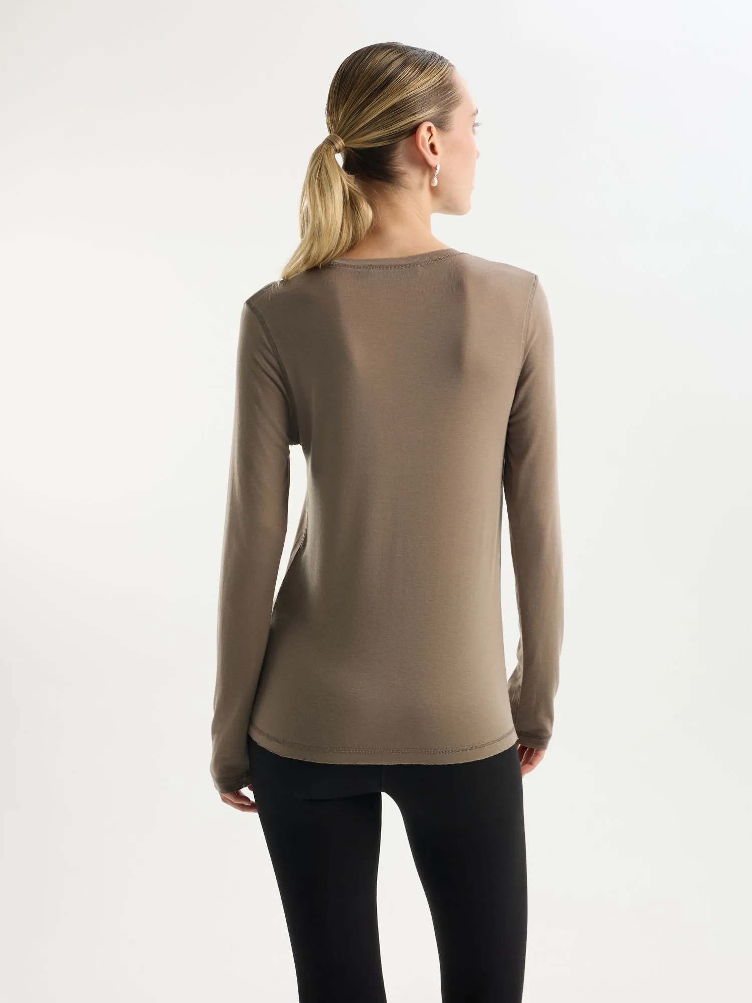 Лонгслив из лиоцелла и шерсти