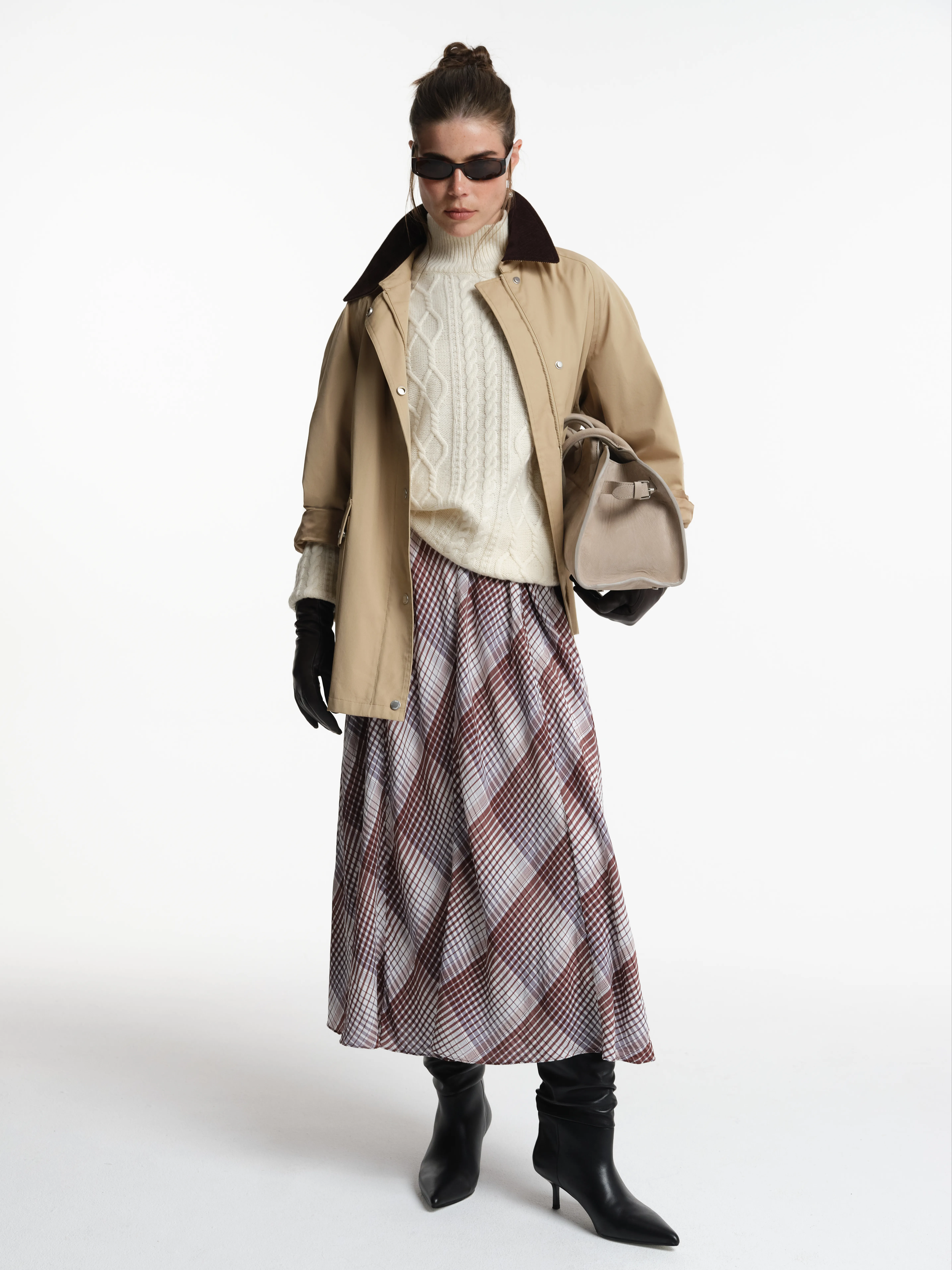 Свитер фактурной вязки с шерстью