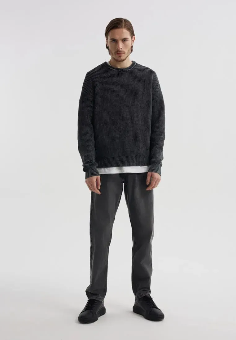 Джемпер из 100% хлопка в стиле гранж