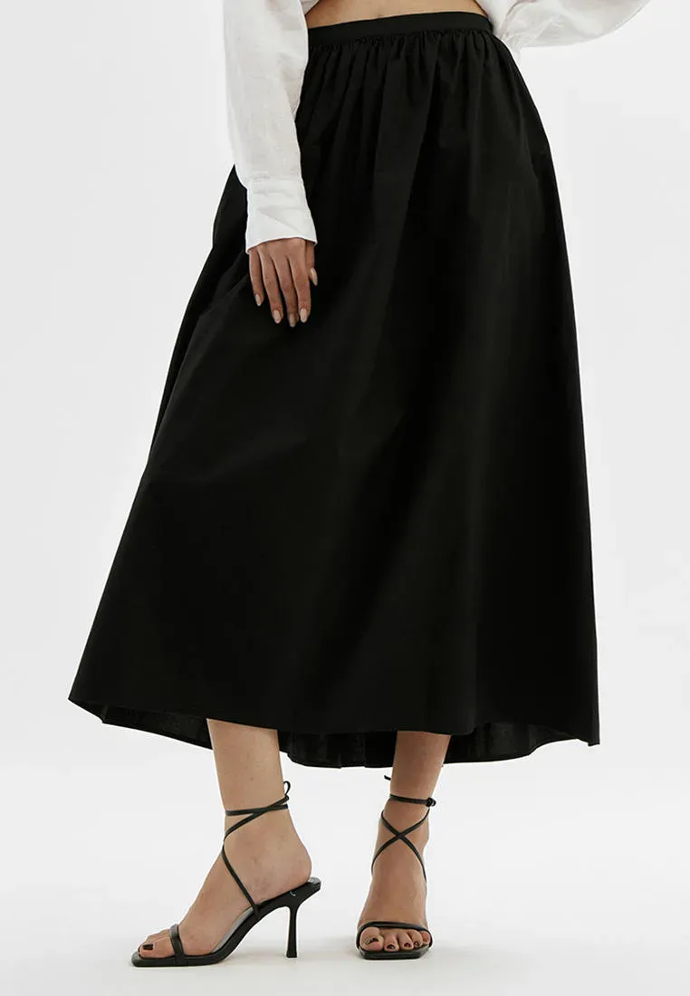 Юбка миди со складками