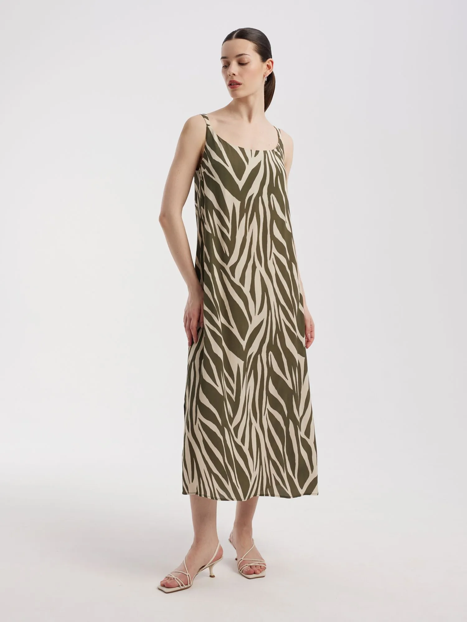 Платье макси из 100% вискозы