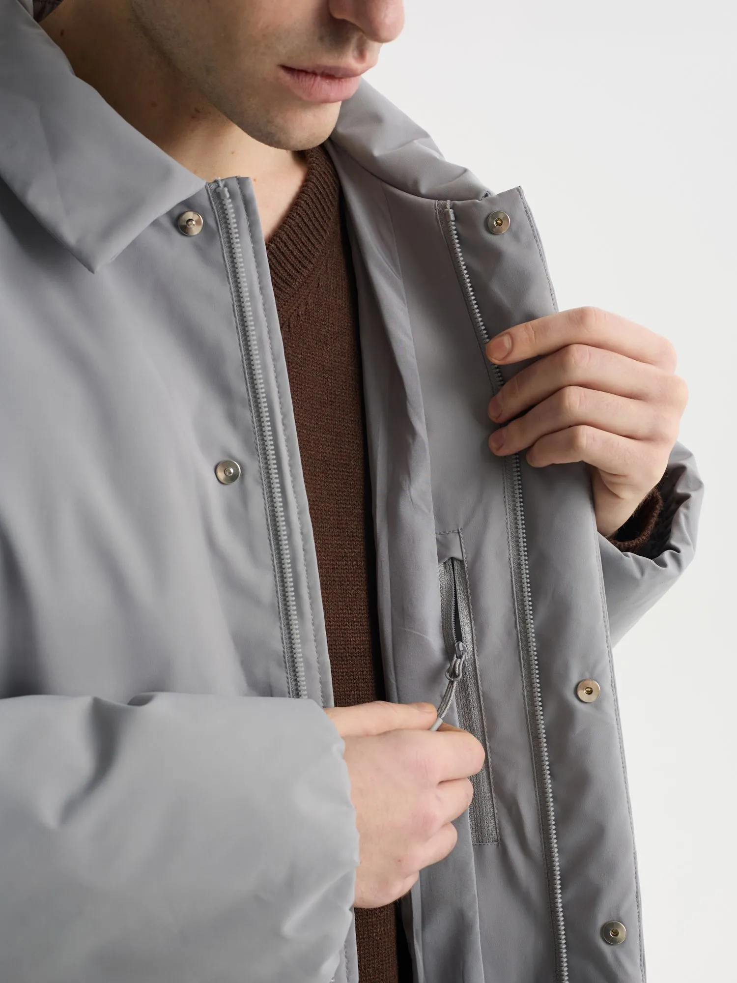 Утепленное пальто на мембране