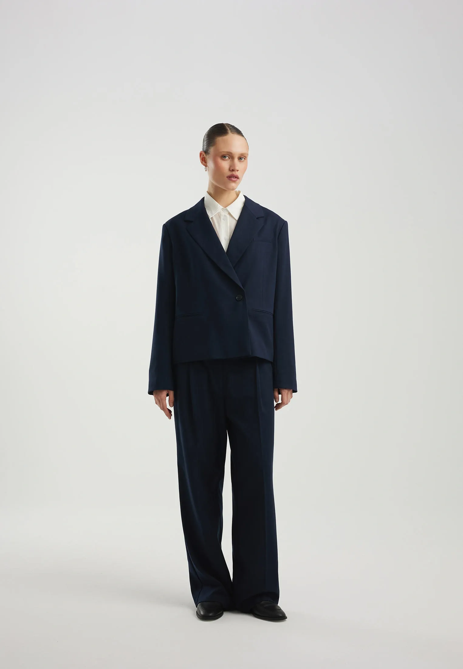 Однобортный жакет из поливискозы