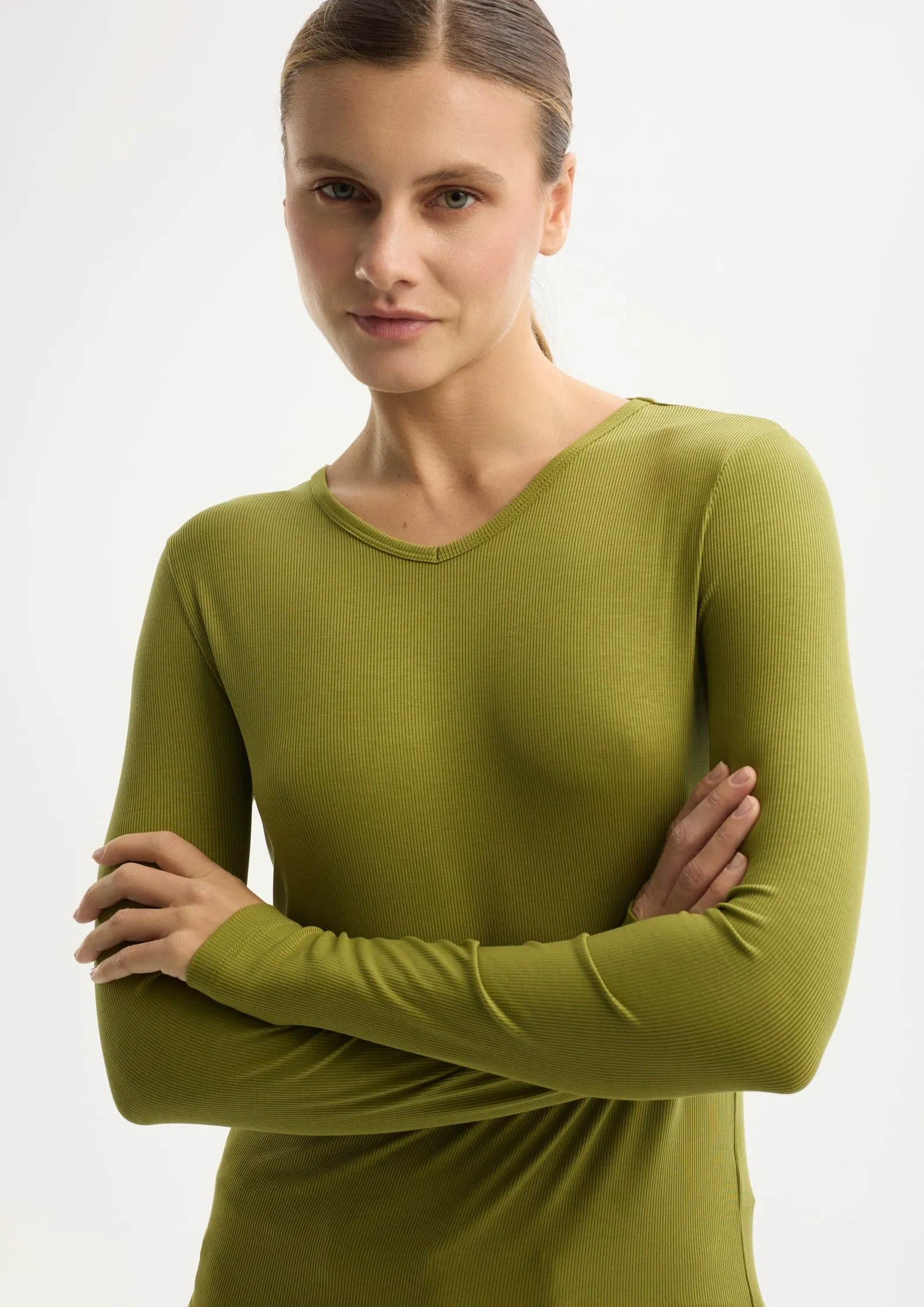 Лонгслив из смесовой ткани с лиоцеллом