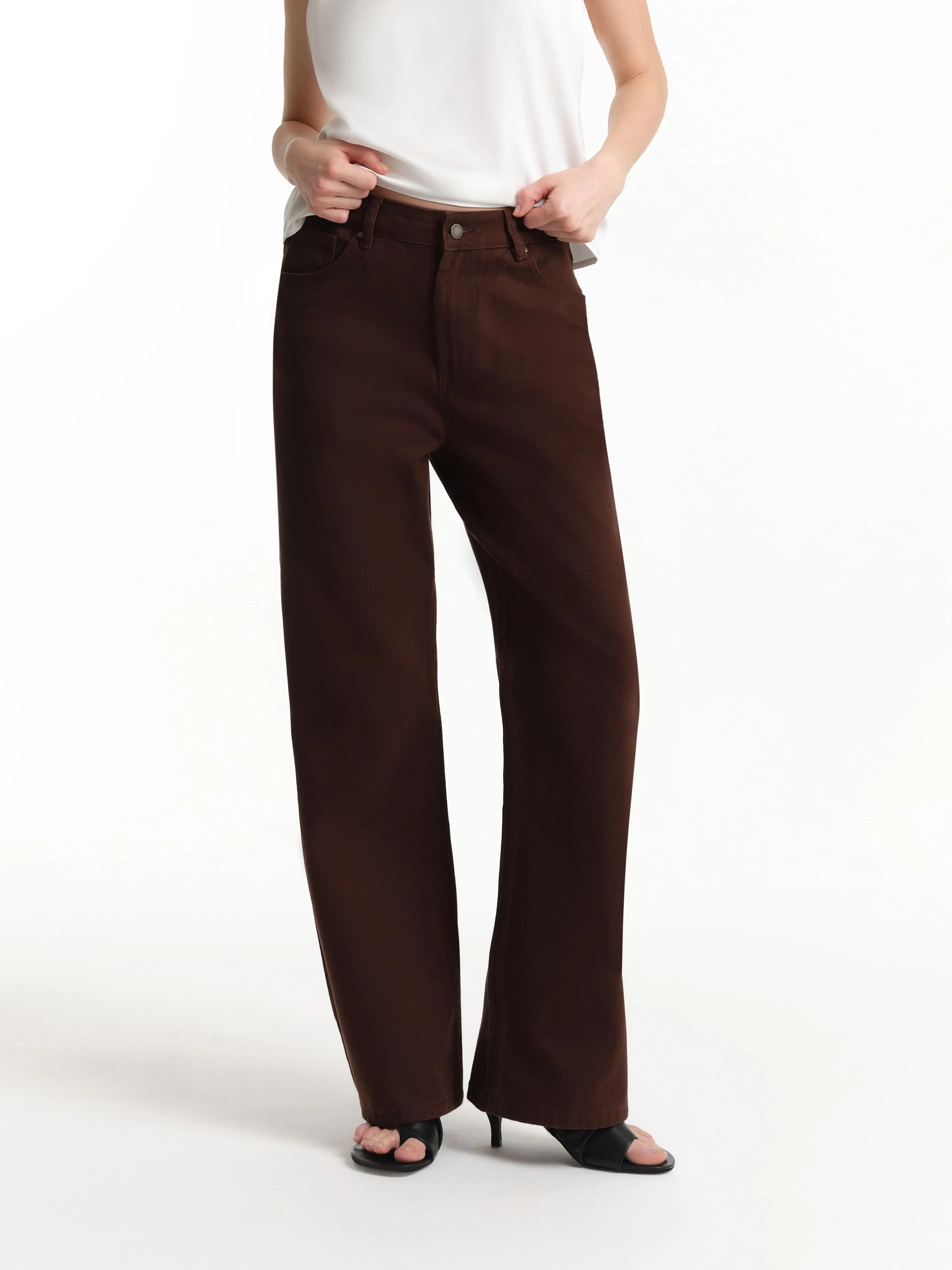 Джинсы wideleg из 100% хлопка