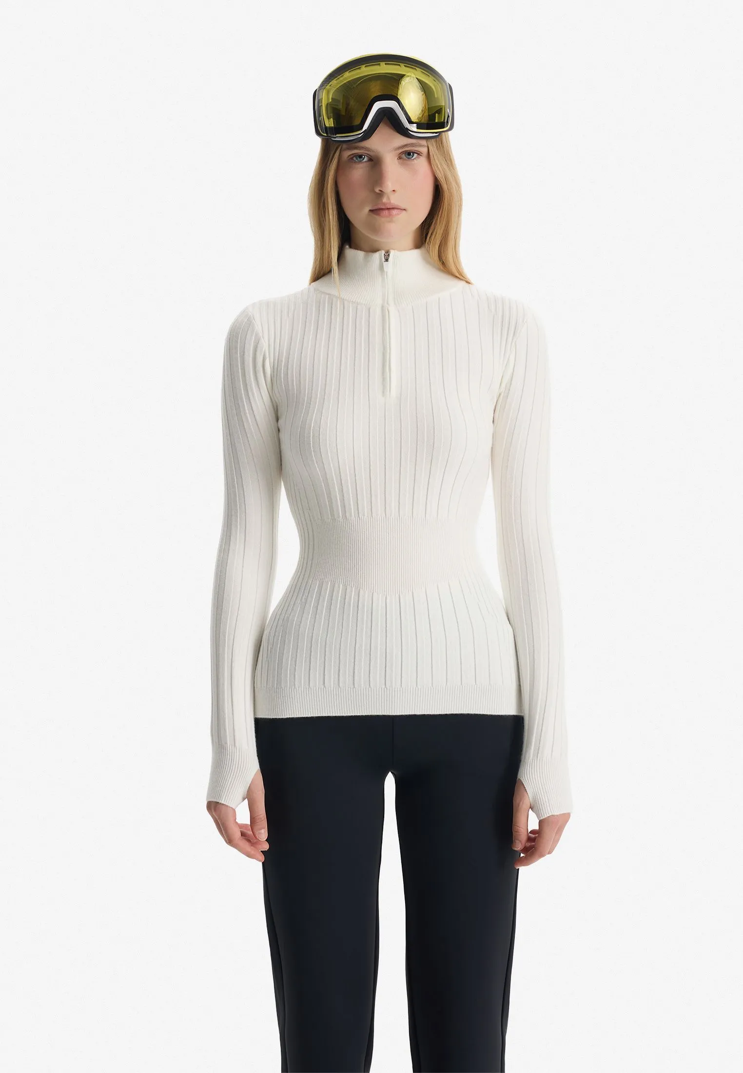 Джемпер half-zip из смесовой пряжи фактурной вязки