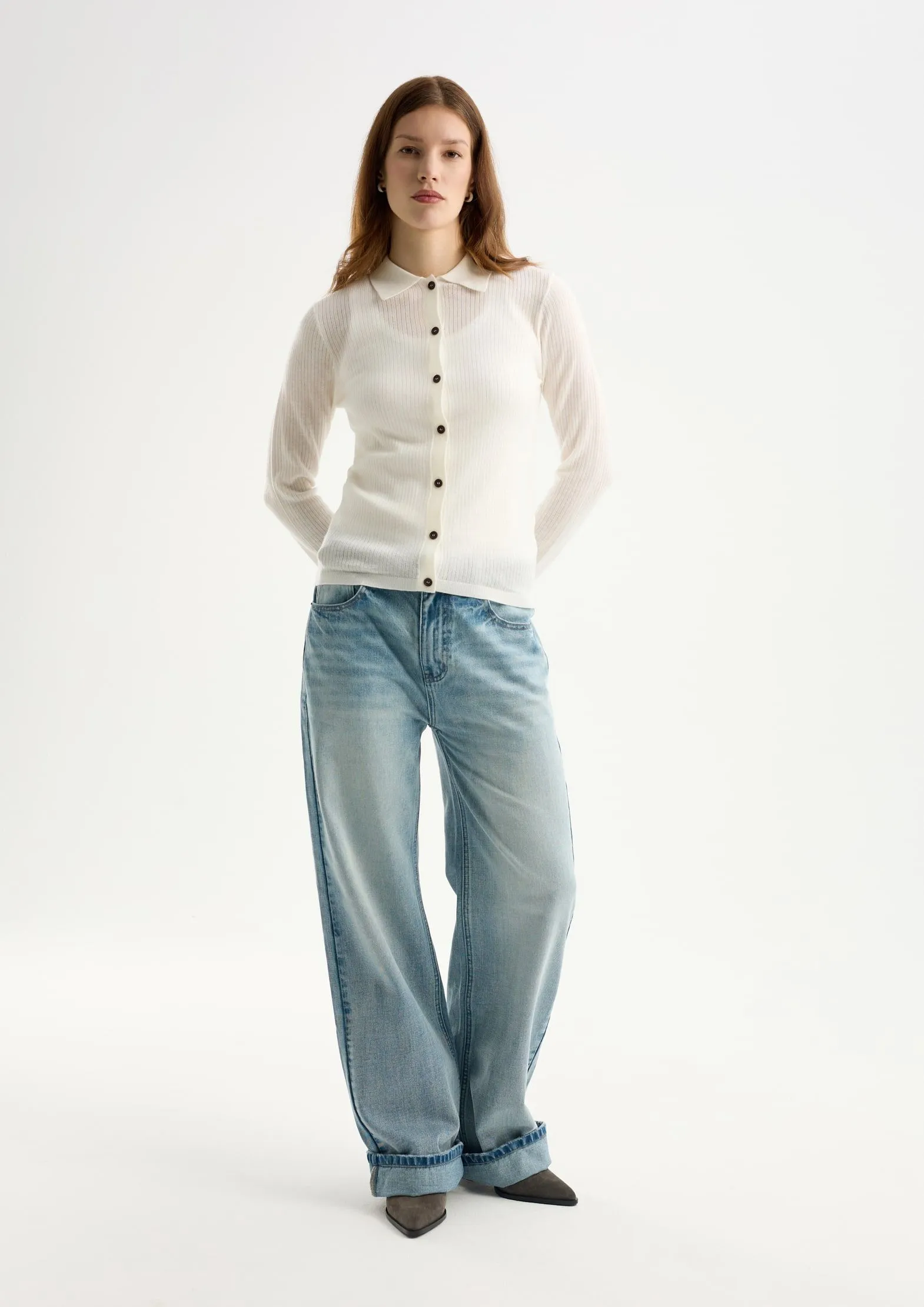 Кардиган с шерстью