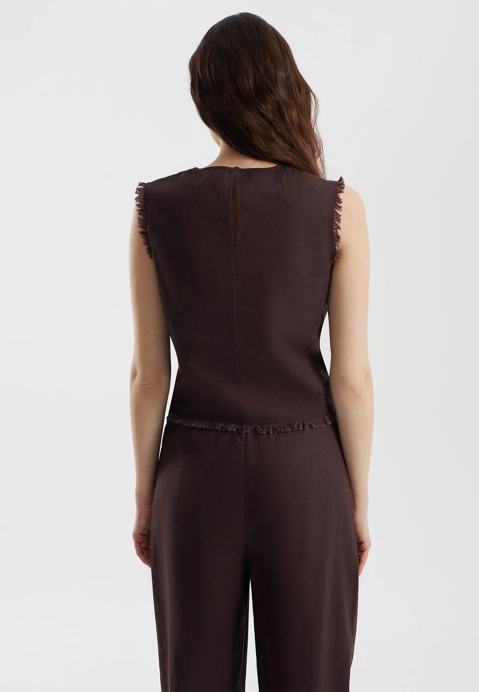 Топ из льна и хлопка