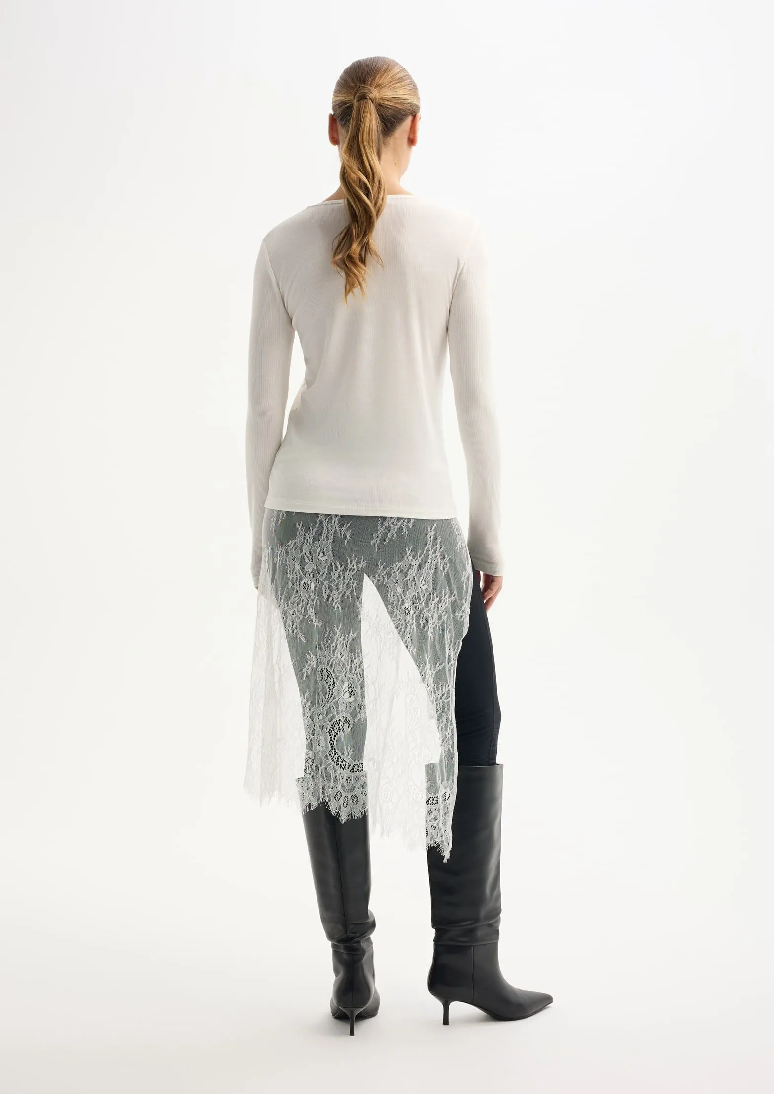 Лонгслив из смесовой ткани с лиоцеллом