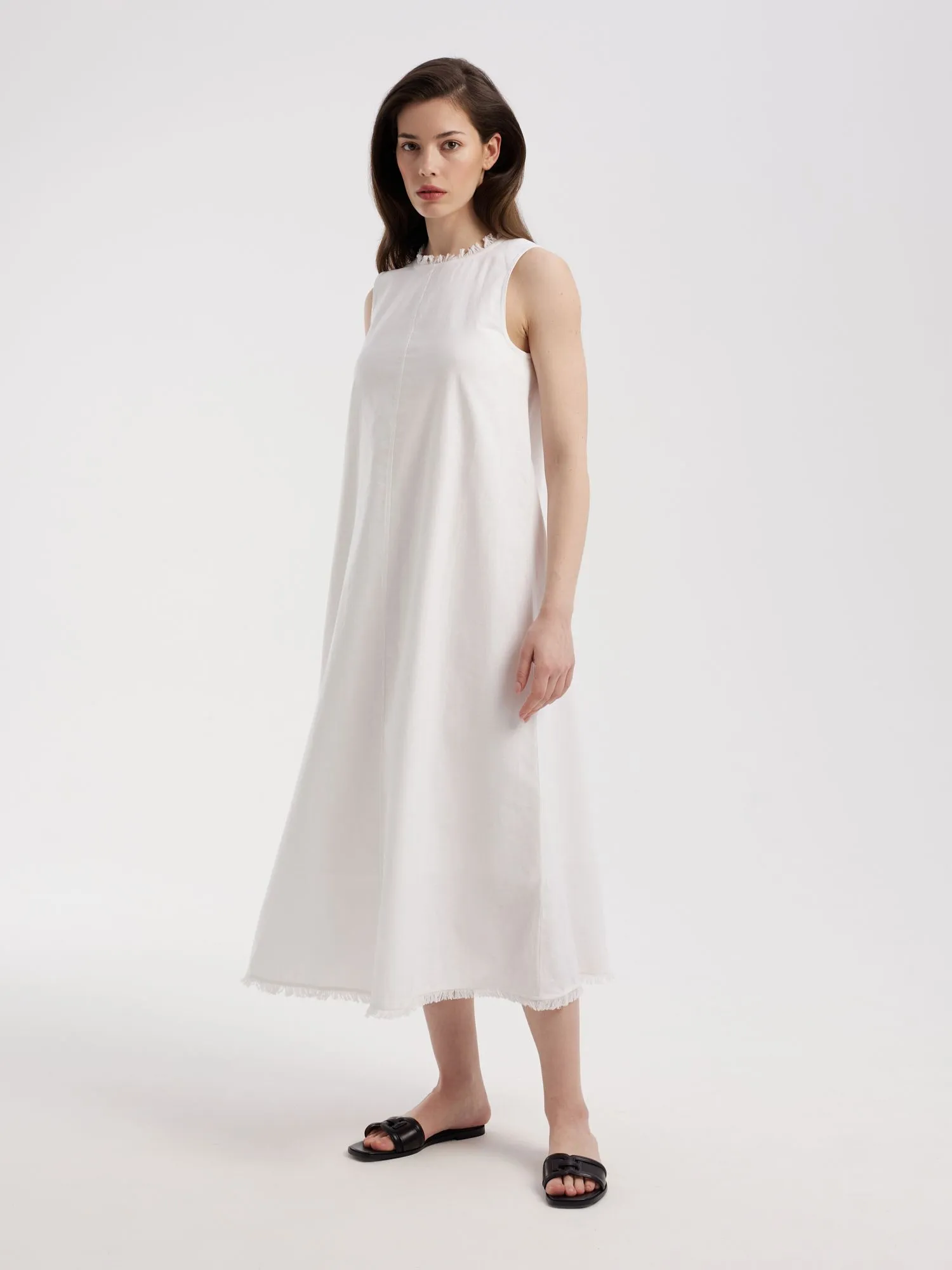 Платье из льна и хлопка