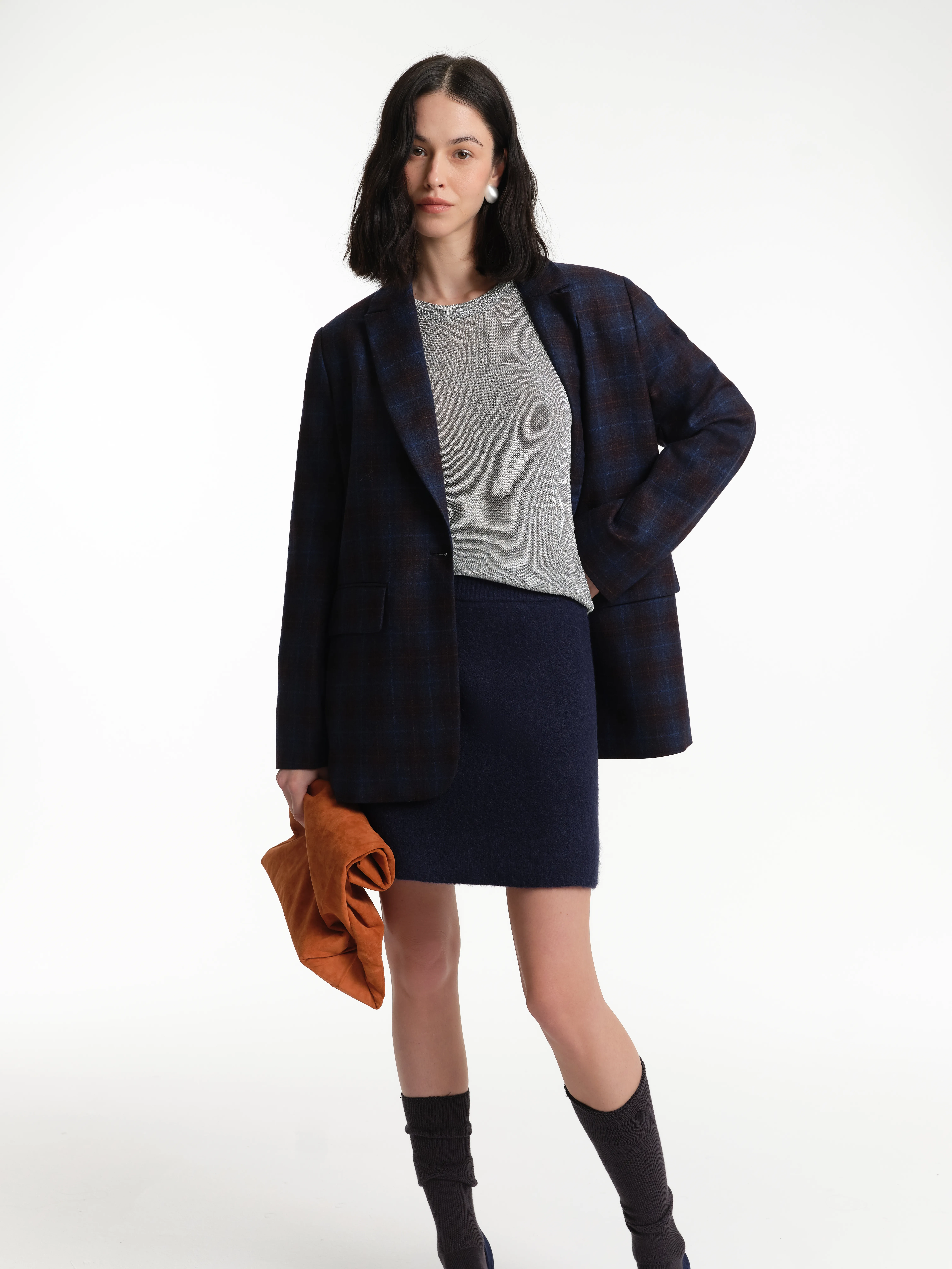 Топ из пряжи с металлической нитью