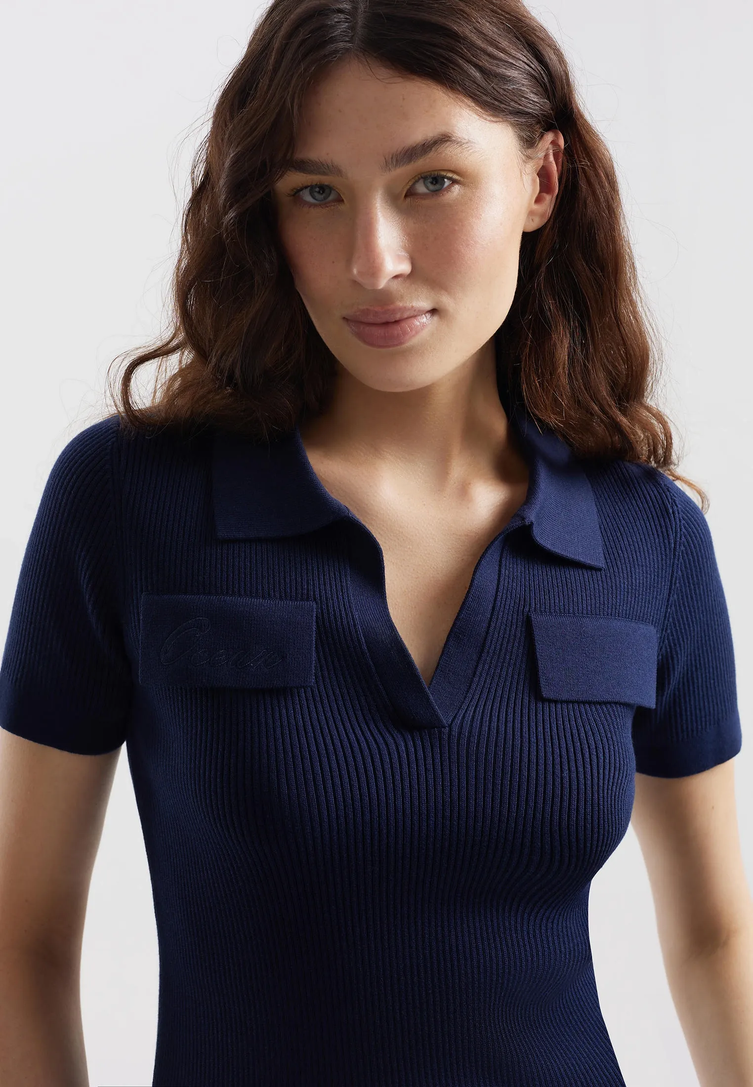 Трикотажное поло их хлопка и модала