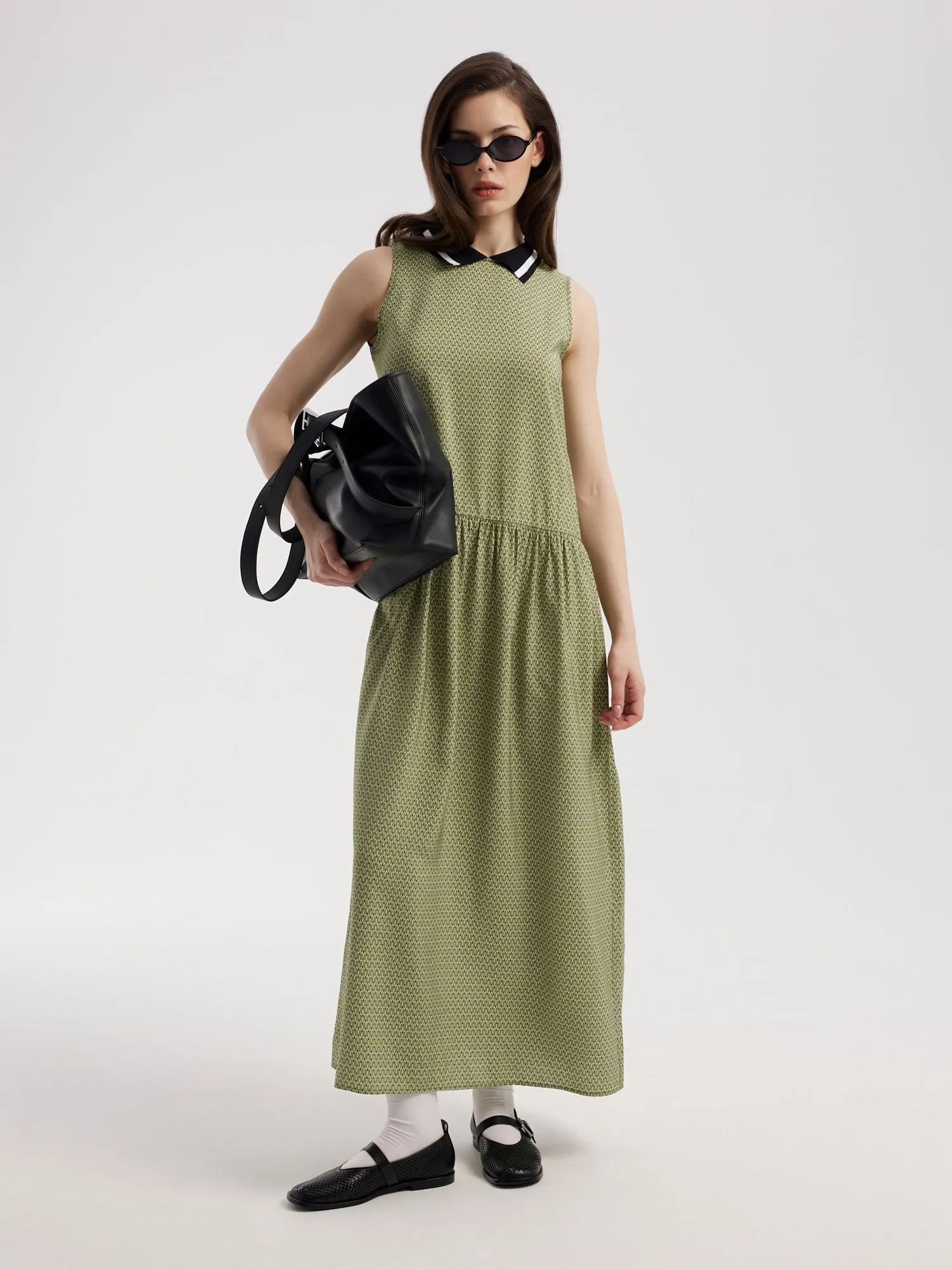 Платье макси из 100% вискозы