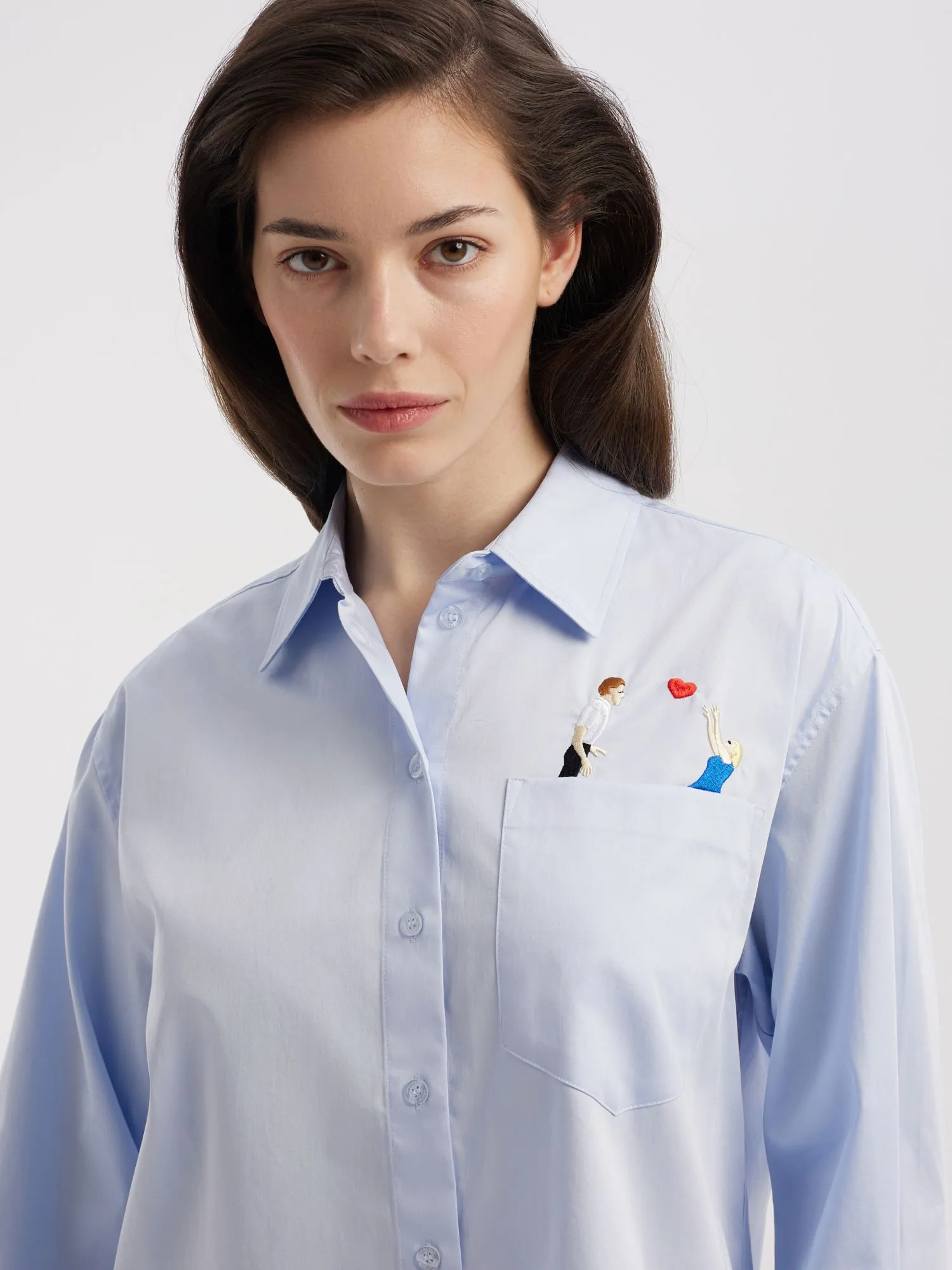 Сатиновая рубашка с вышивкой UT x Саша Браулов