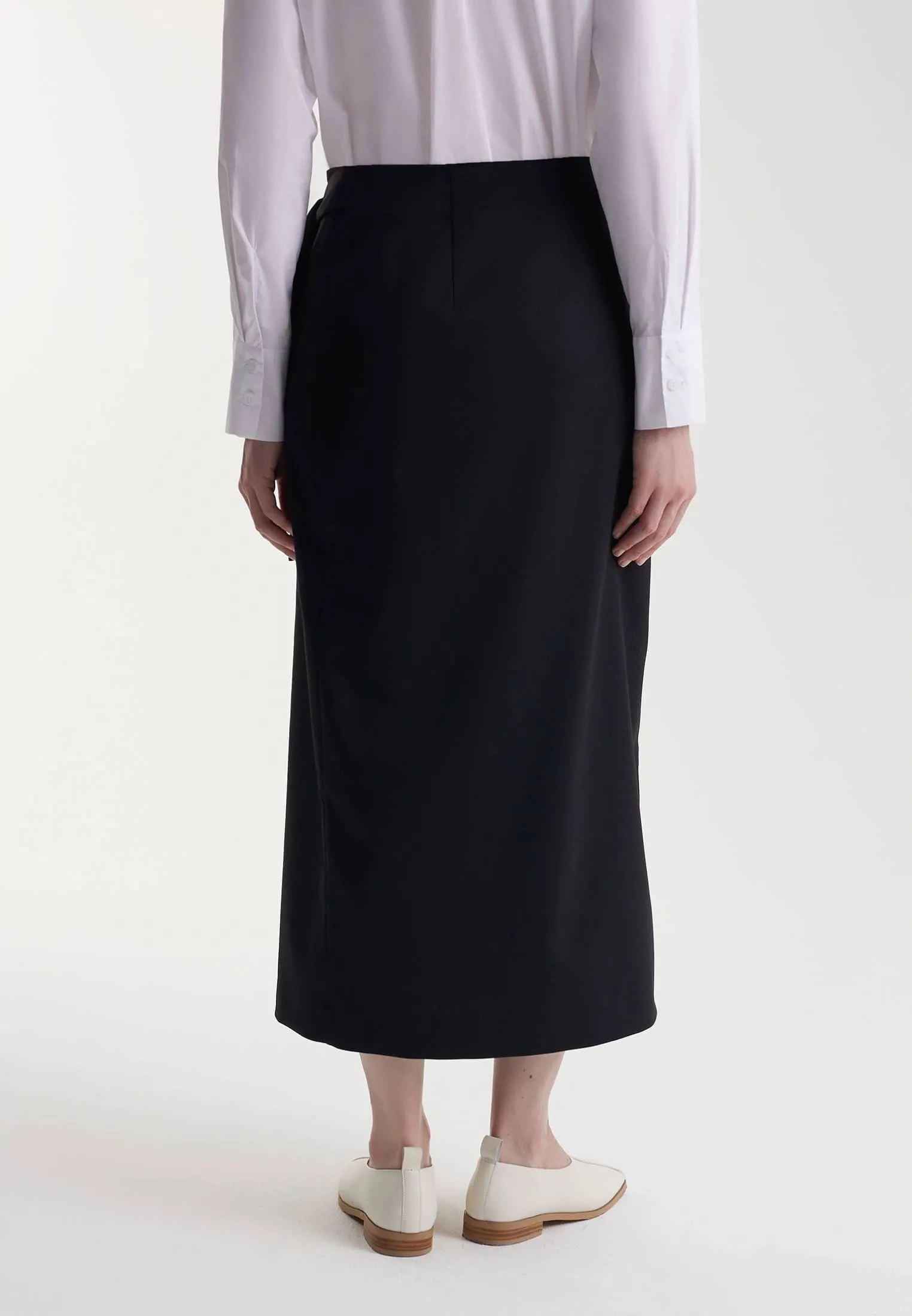 Юбка миди из костюмной ткани