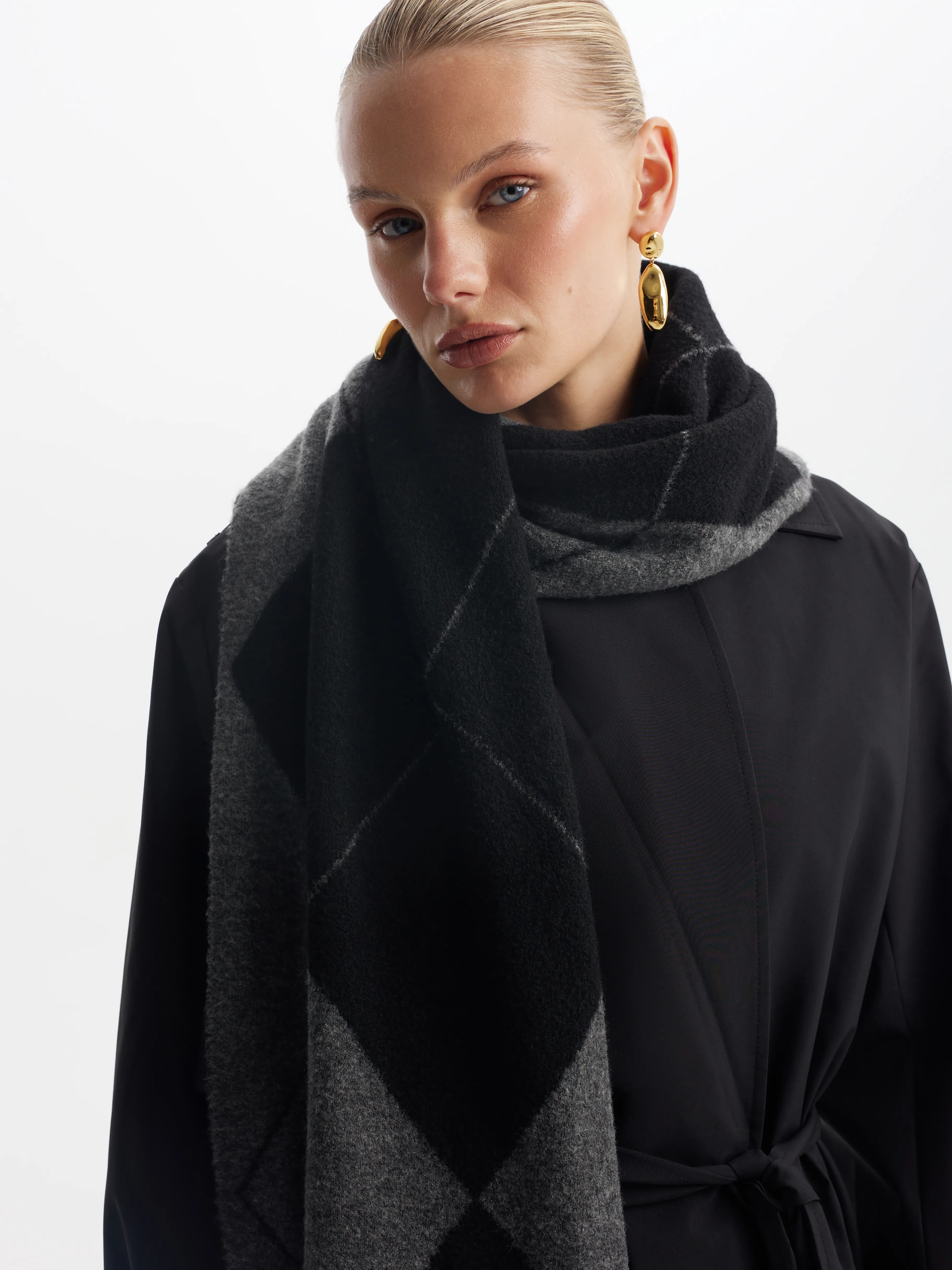 Шарф с принтом аргайл