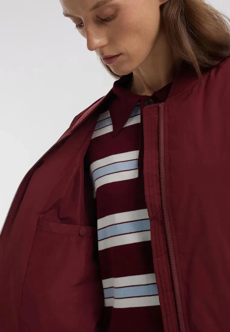 Утепленный бомбер из переработанного полиэстера на мембране