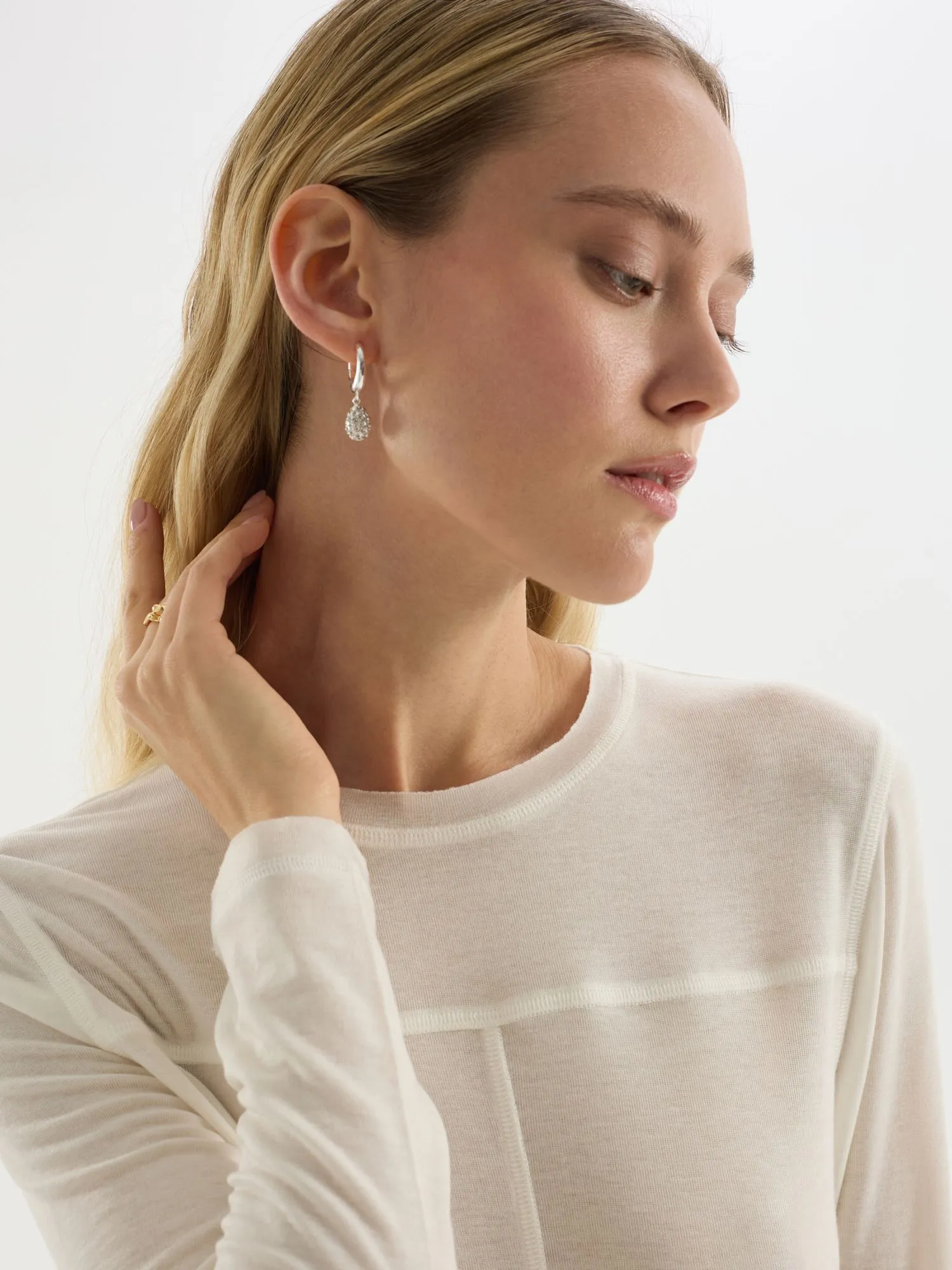 Лонгслив из лиоцелла и шерсти