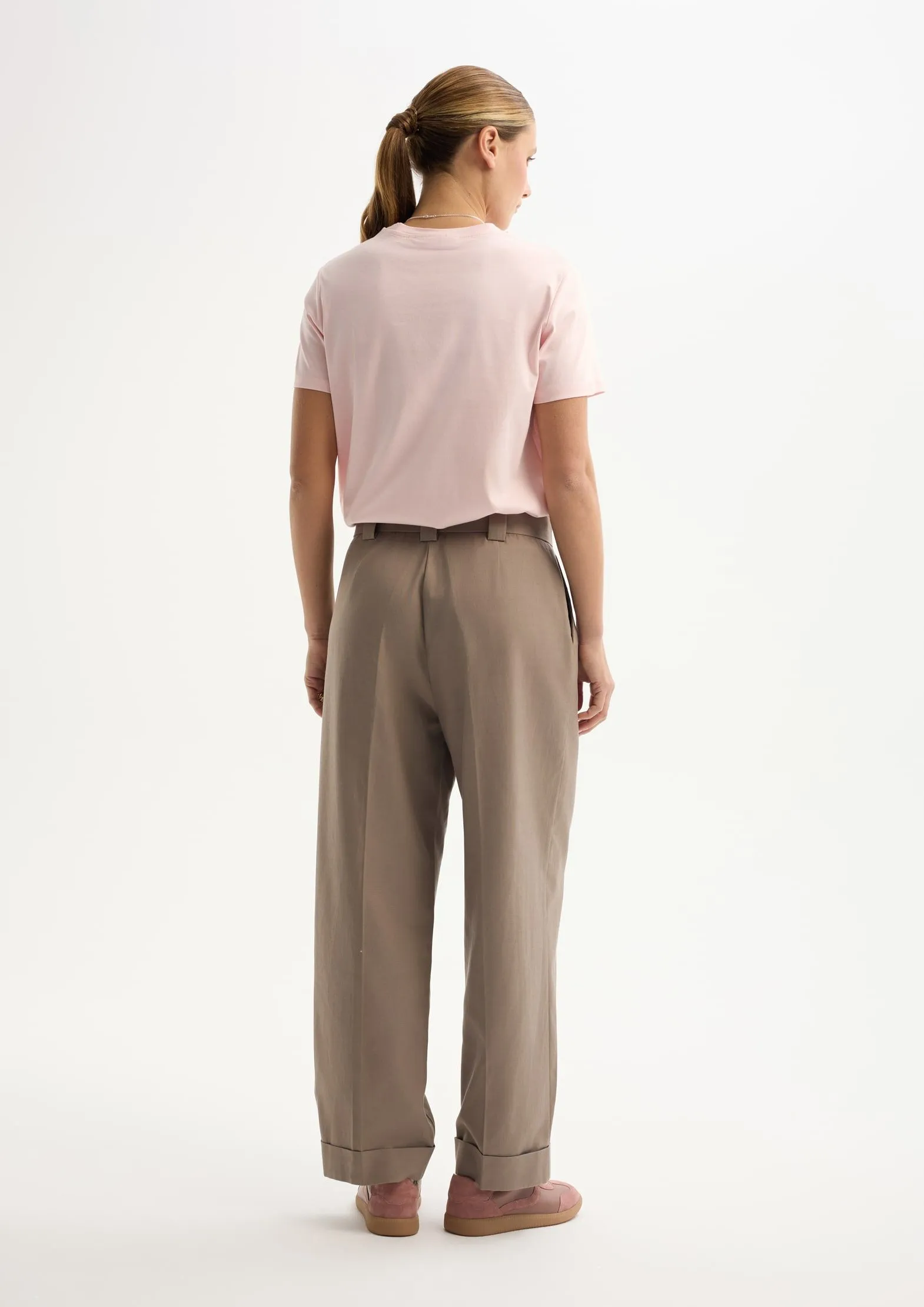 Укороченные брюки из хлопка и лиоцелла