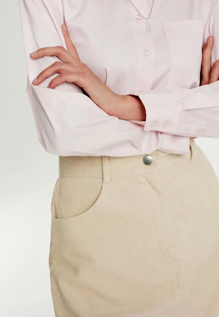 Юбка миди из вельвета