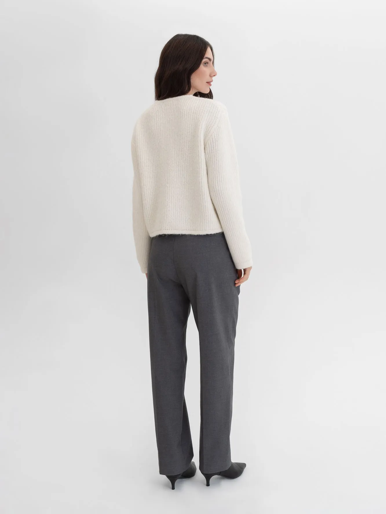 Вязаный жакет с добавлением шерсти