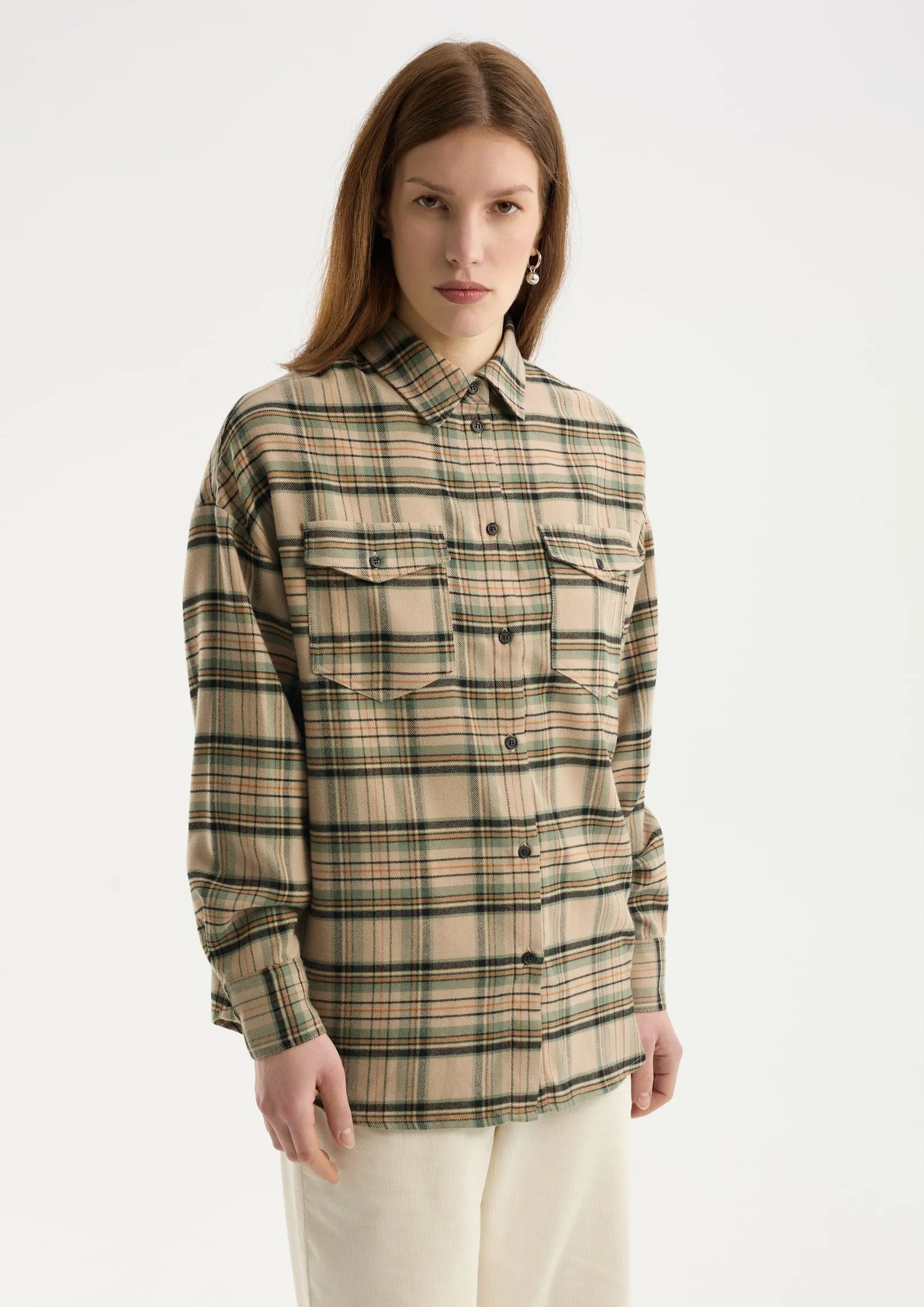 Рубашка из 100% хлопка в клетку