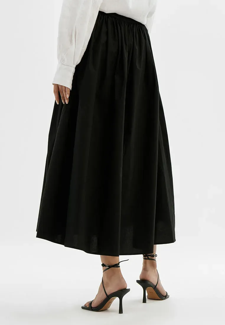 Юбка миди со складками