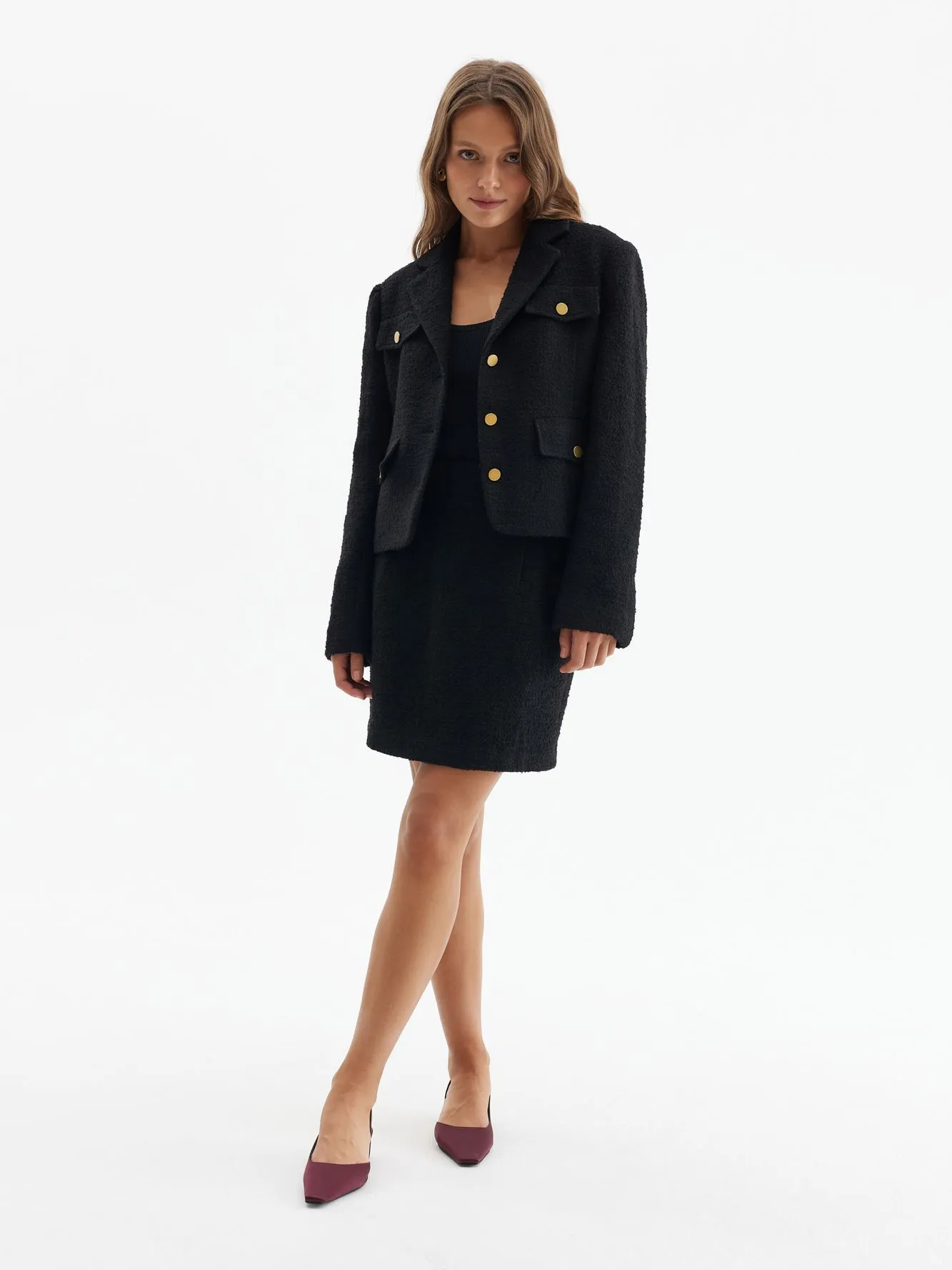 Жакет из твида с добавлением шерсти