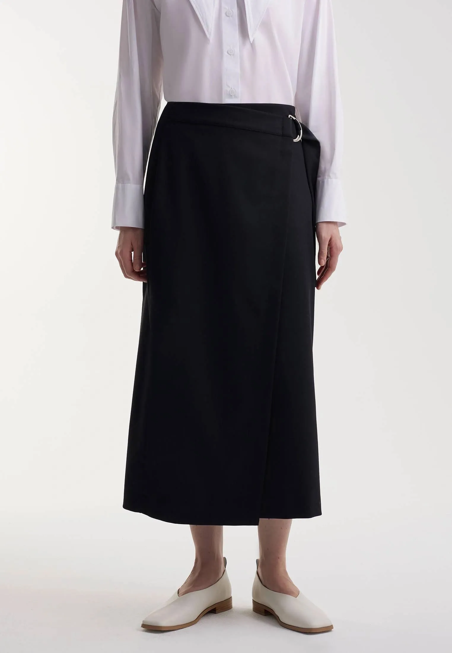 Юбка миди из костюмной ткани
