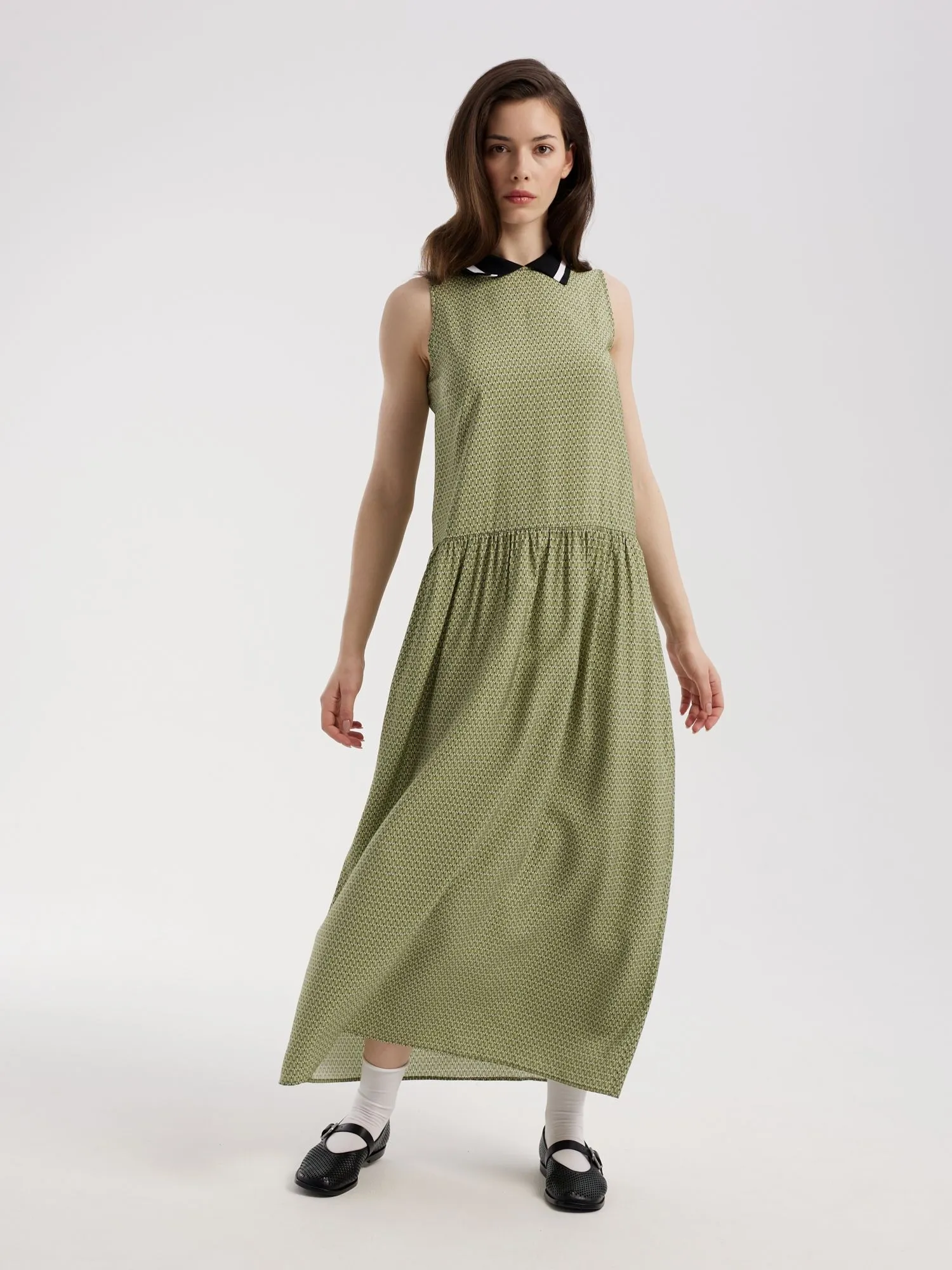 Платье макси из 100% вискозы