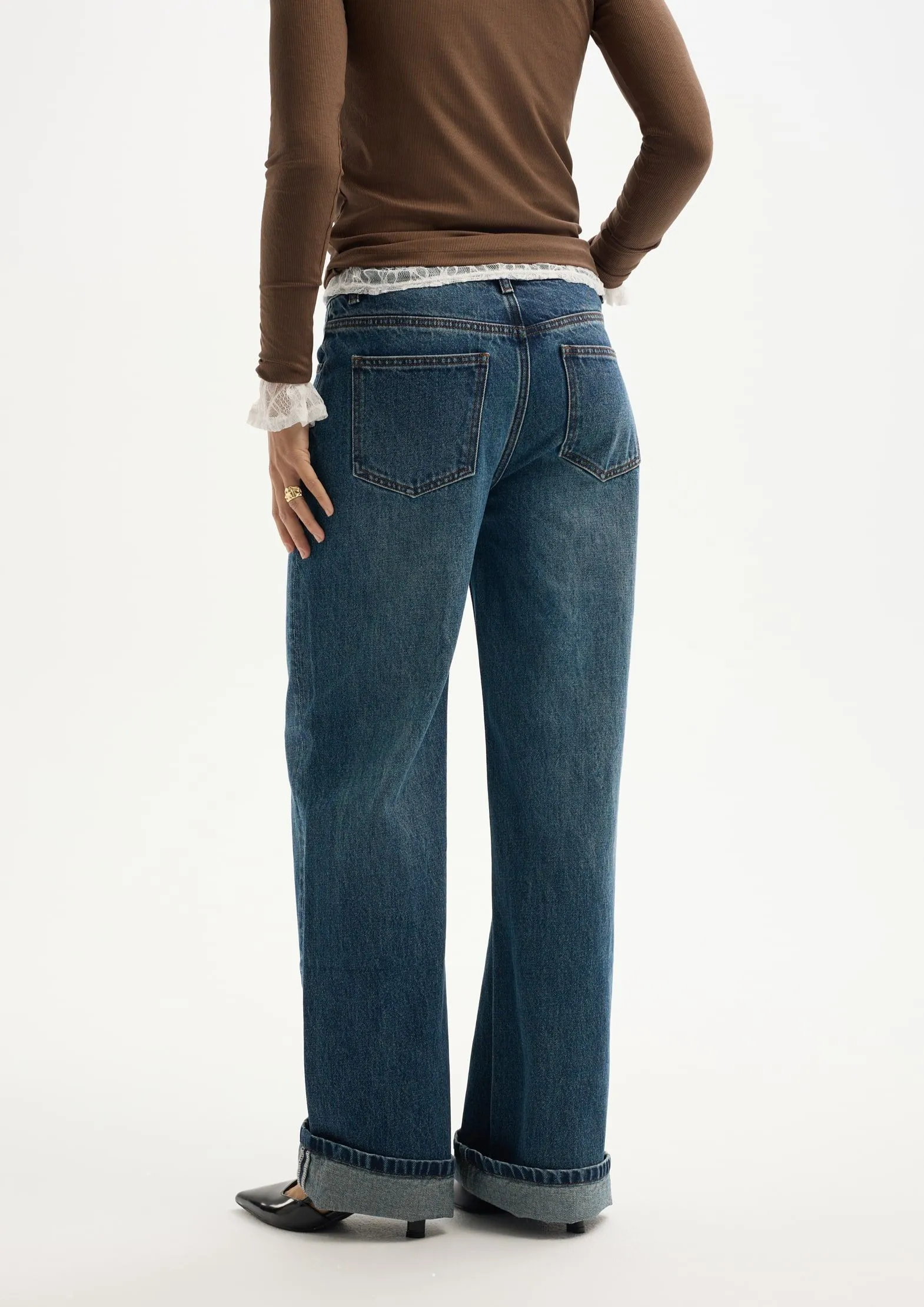 Прямые джинсы из 100% хлопка