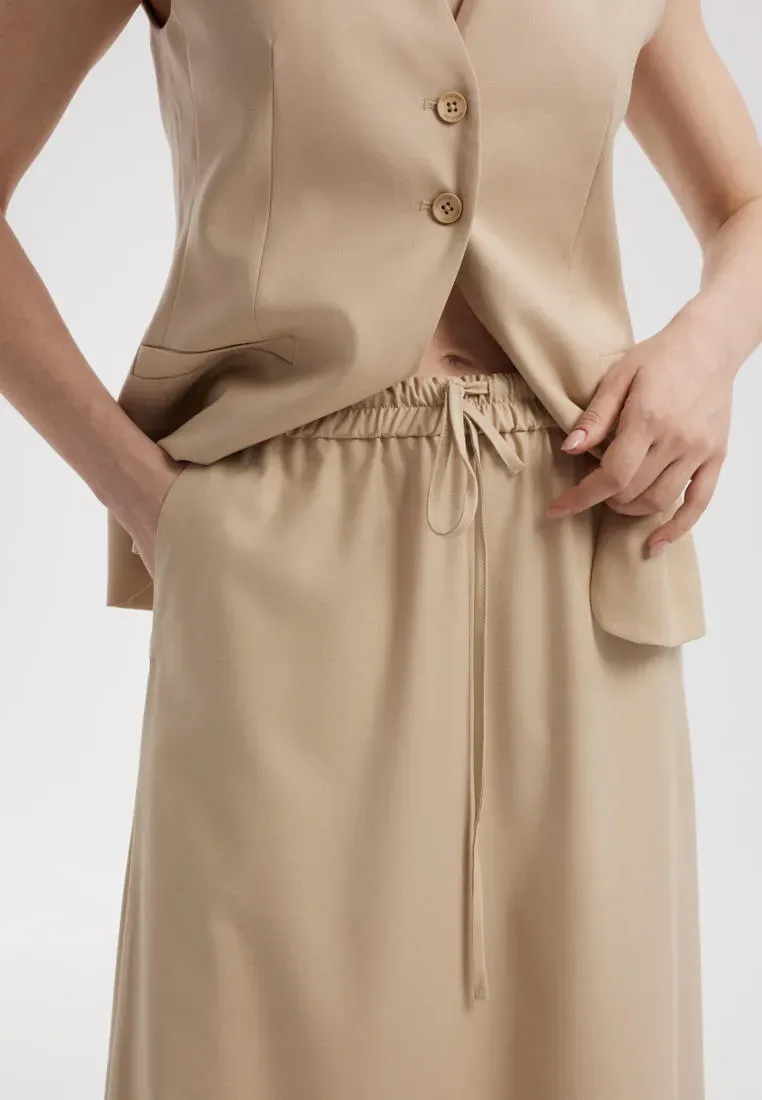 Юбка миди из костюмной ткани