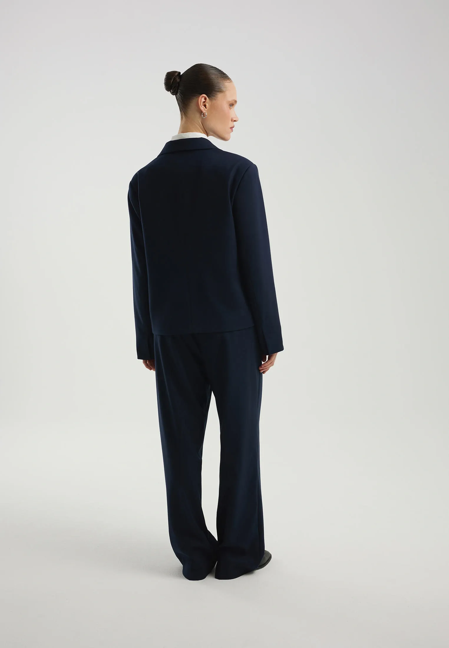 Однобортный жакет из поливискозы