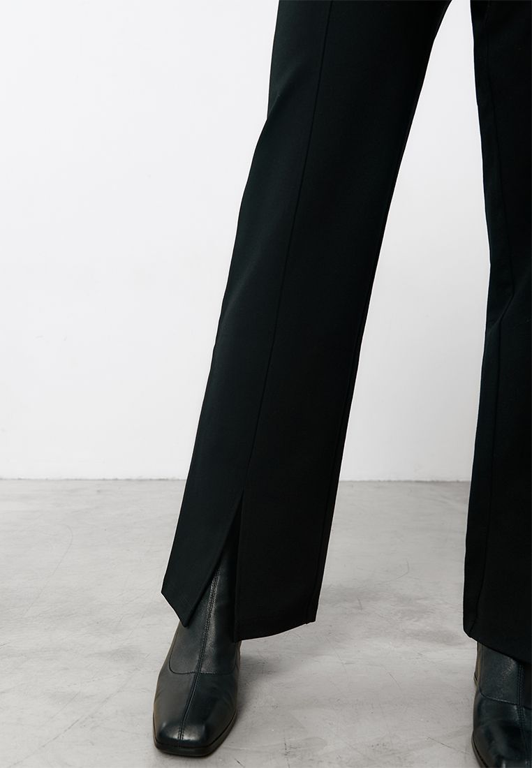изображение трикотажные брюки с высокой посадкой