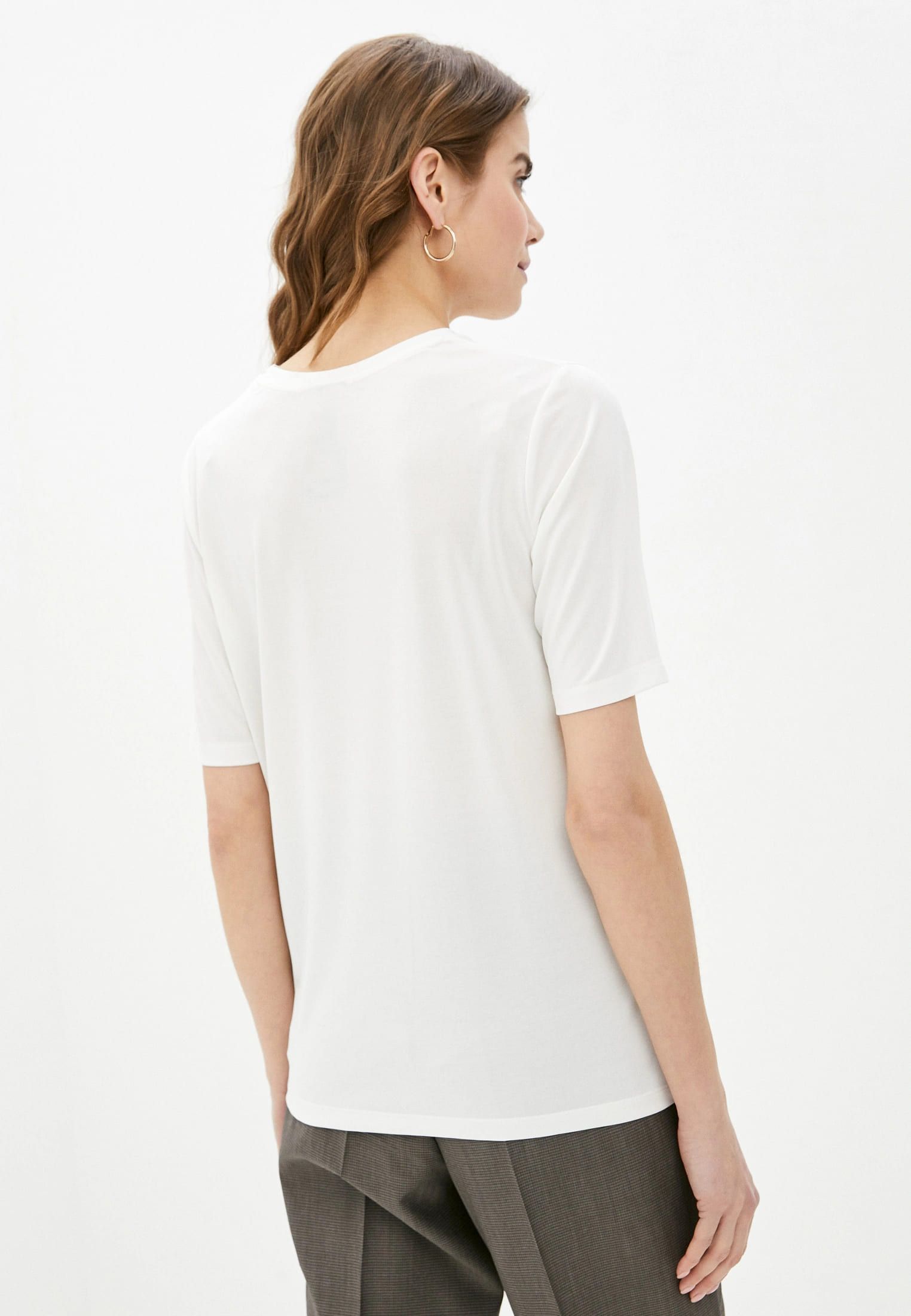Белая базовая футболка CINIS из эко-ткани «модал». Изображение 2