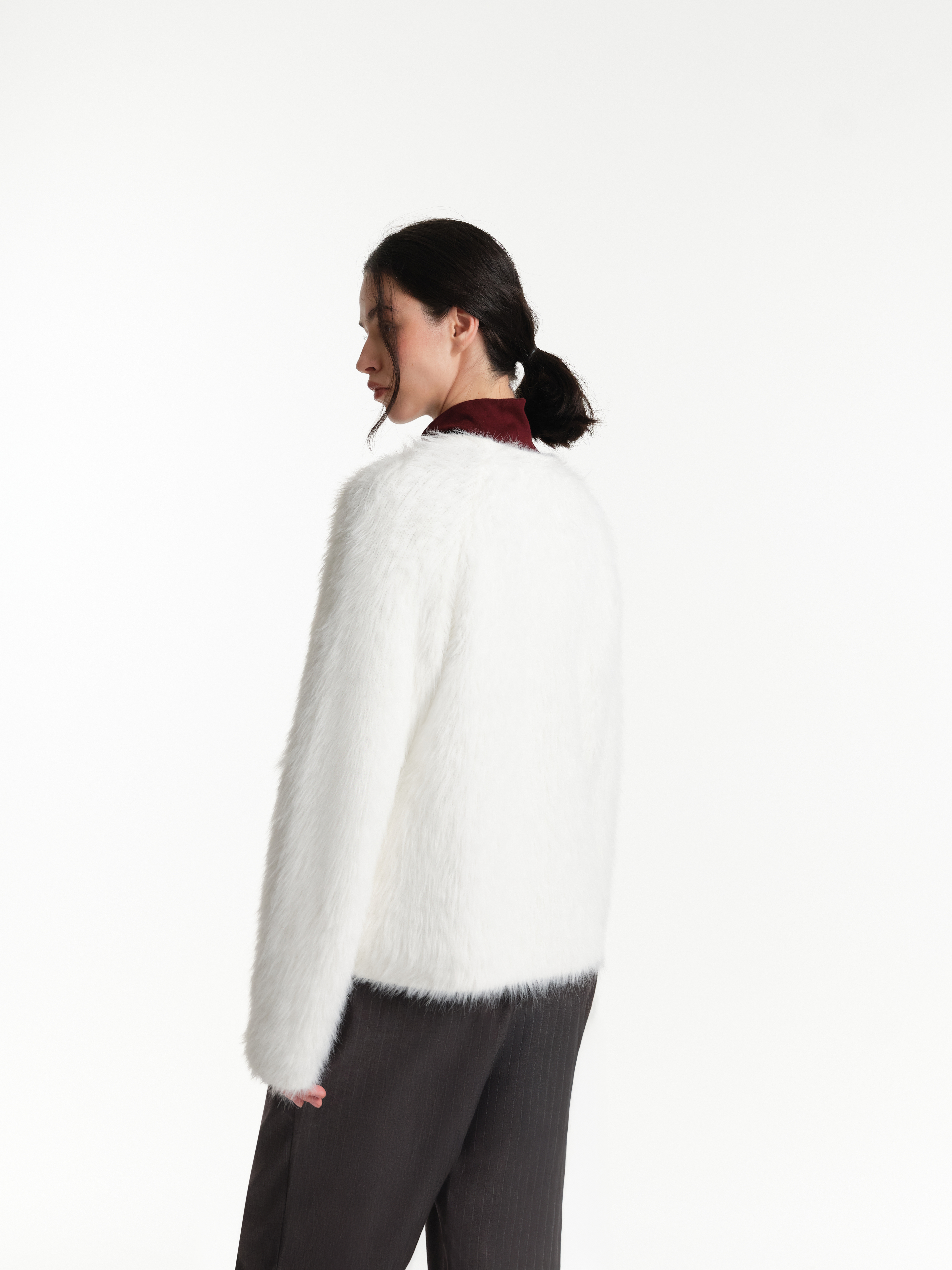 Свитер из пряжи с длинным ворсом, фото 3