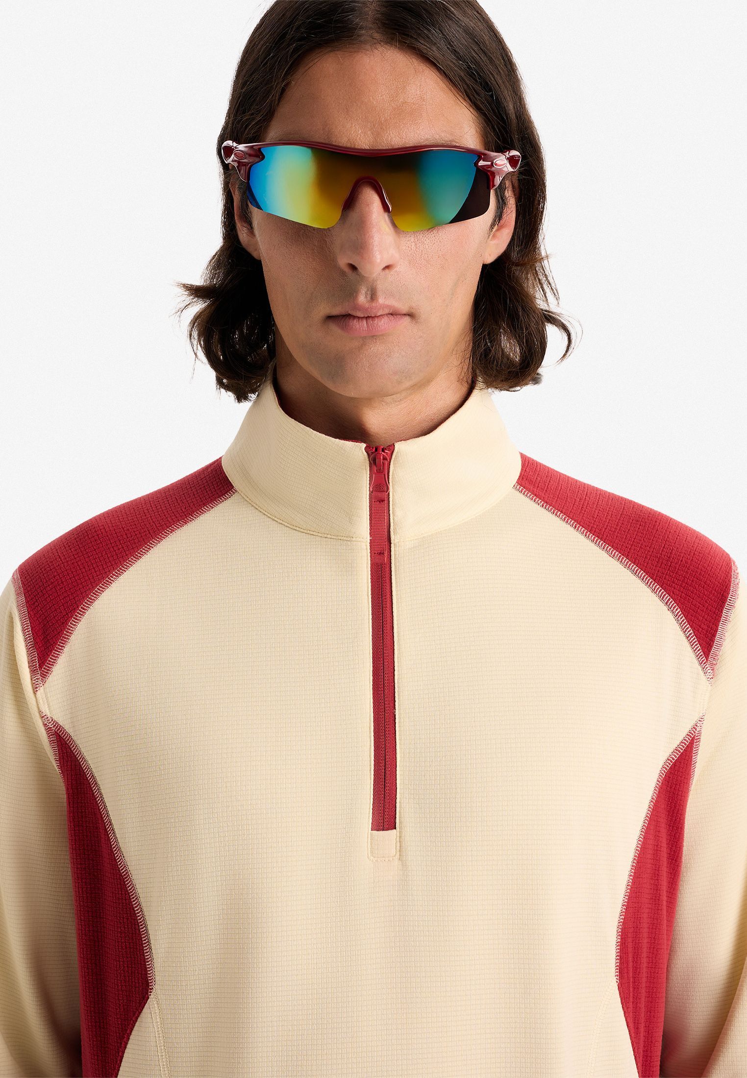 Тонкая фактурная флиска half-zip