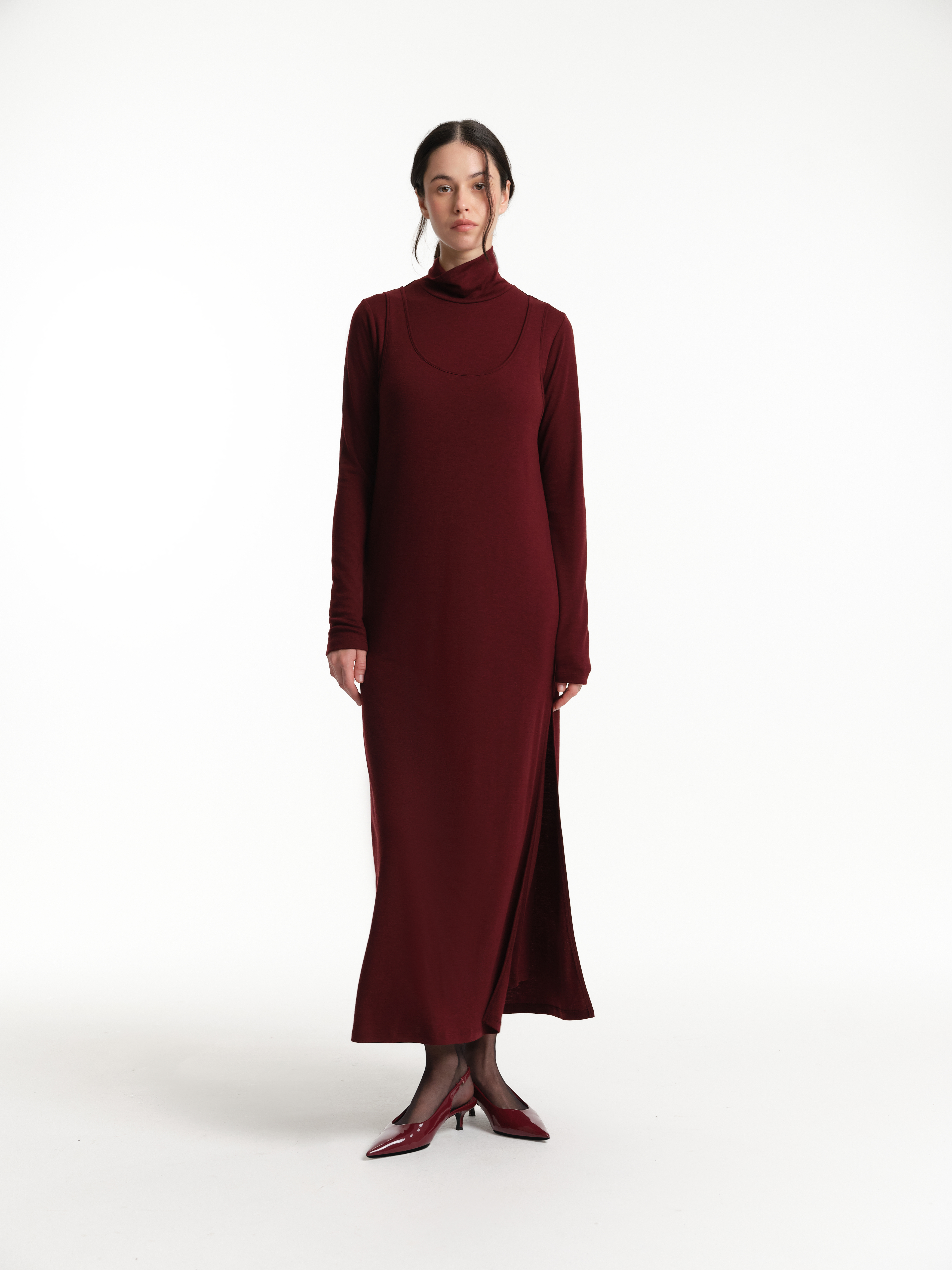 Двухслойное платье миди , фото 1