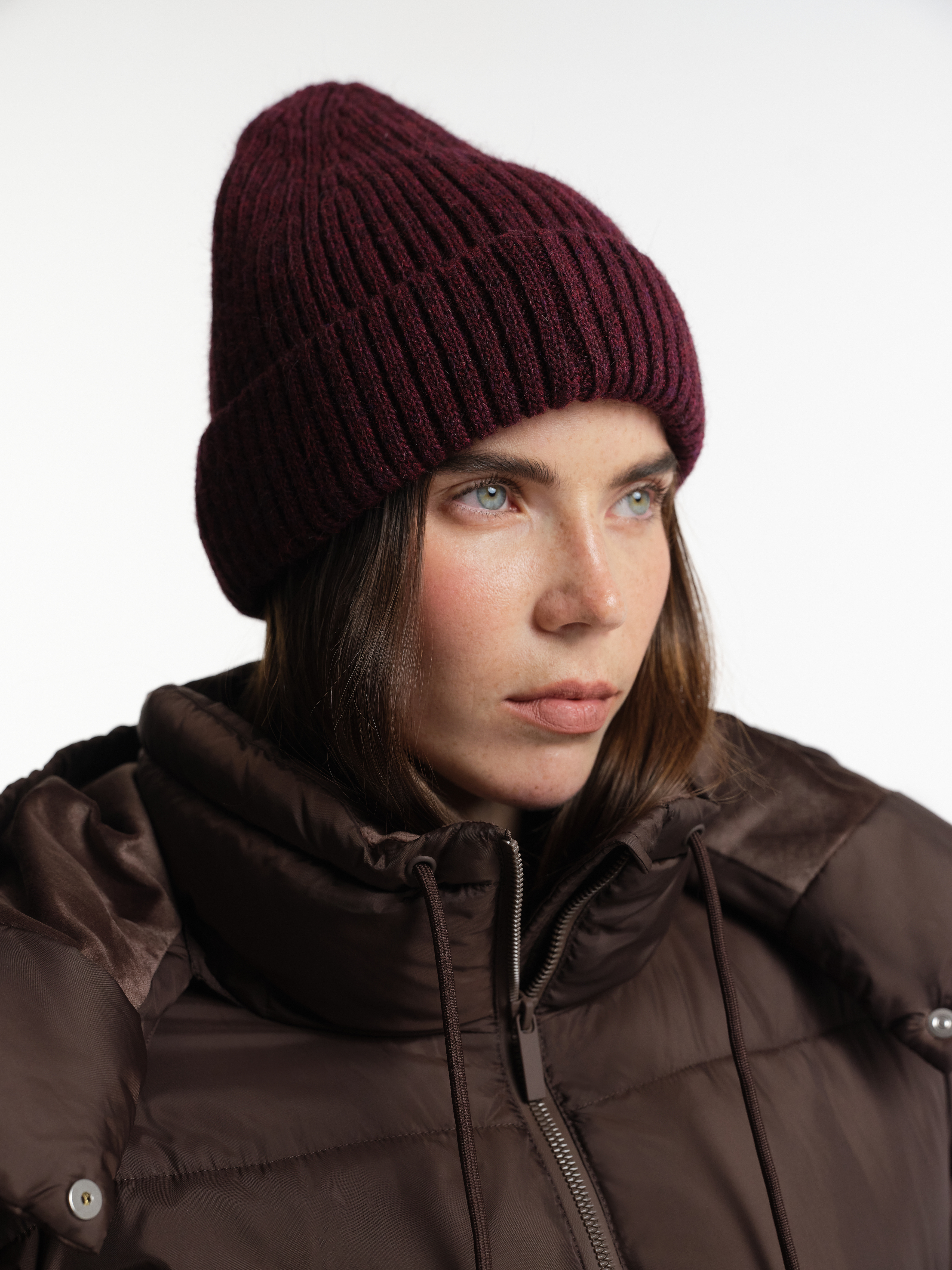 Шапка бини с добавлением шерсти альпаки, фото 1