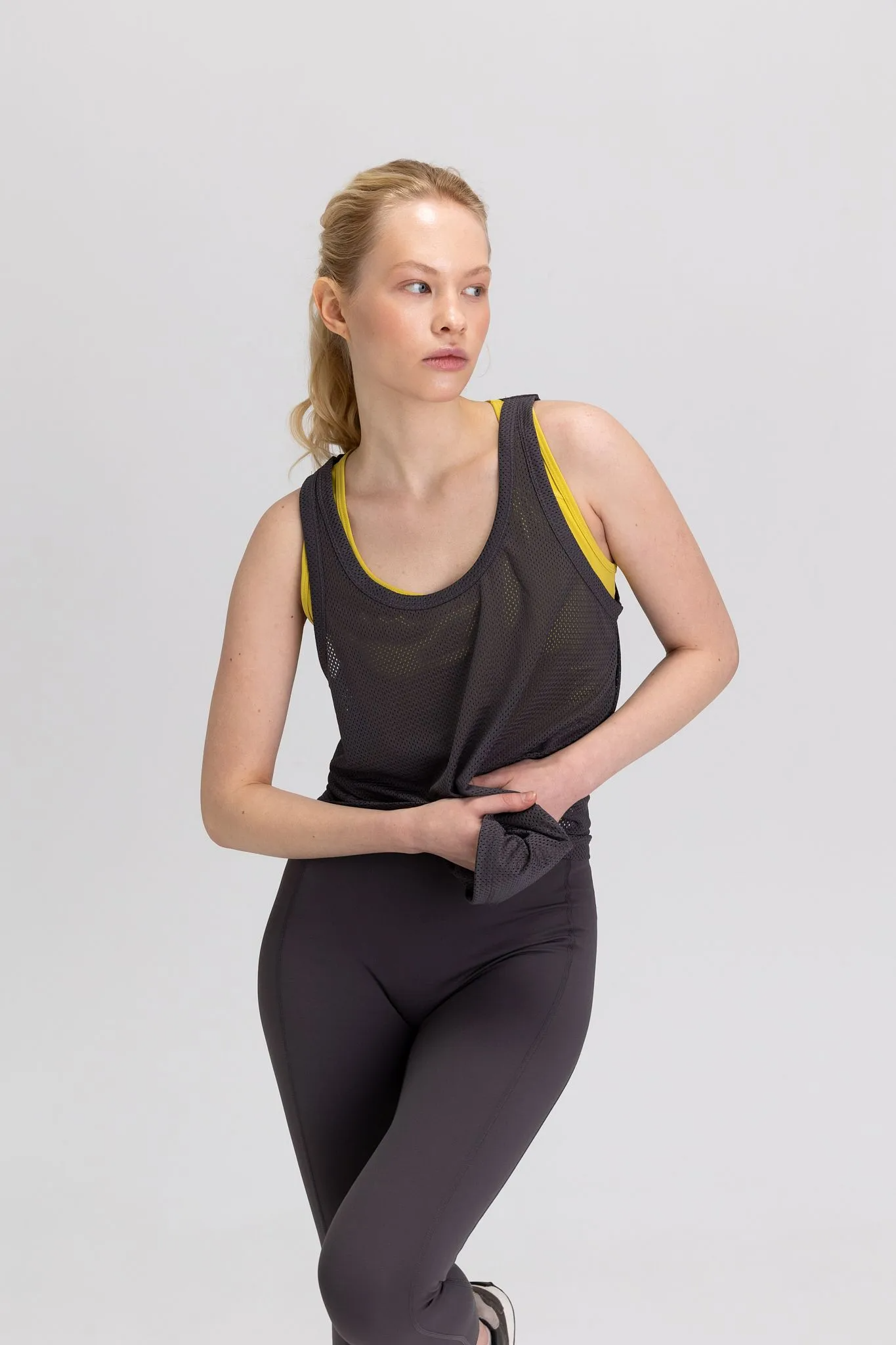 Майка из сетчатой ткани Fitness, фото 3