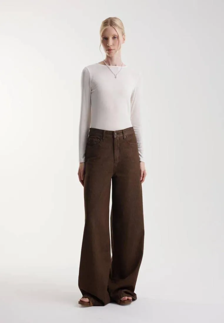 Джинсы удлиненные wide leg, фотография 4