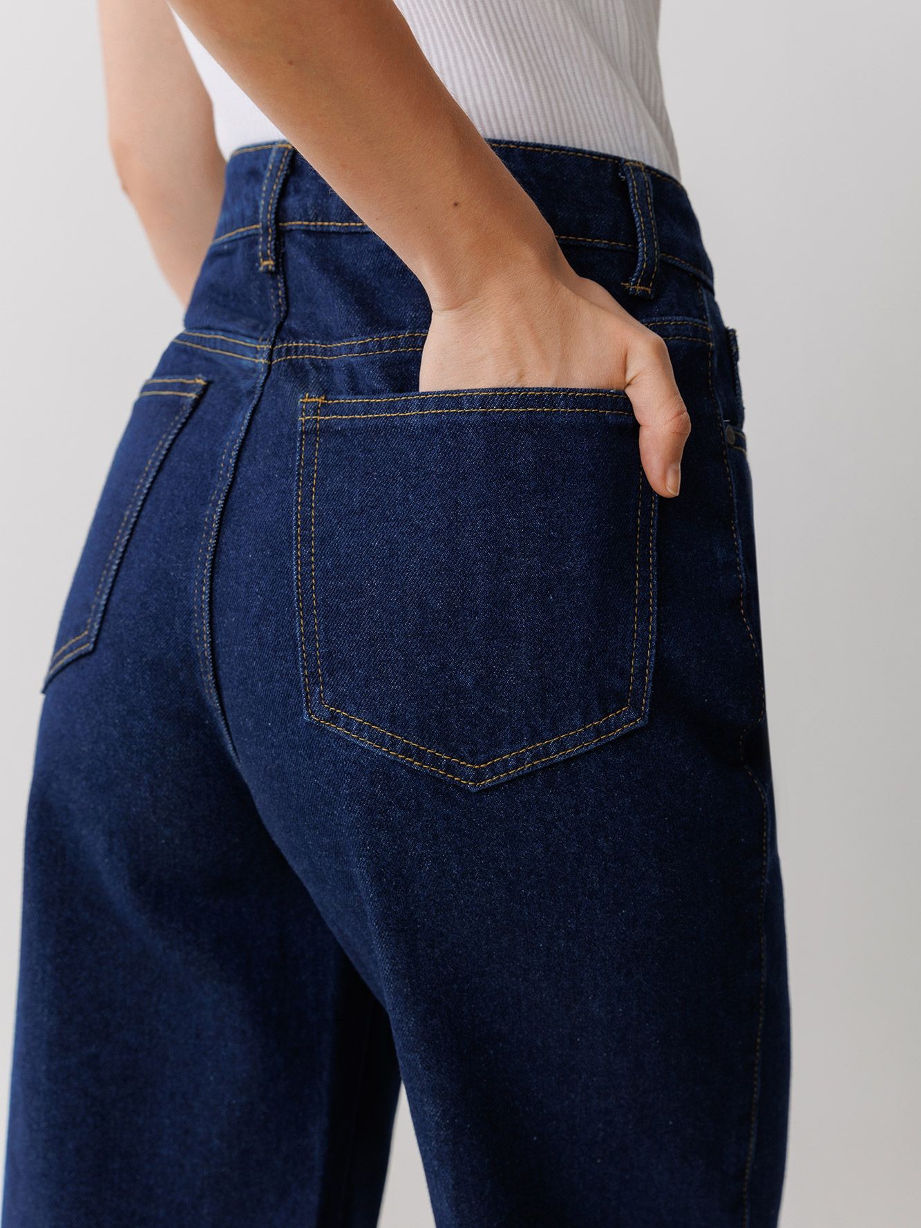 картинка джинсы wide leg with slit