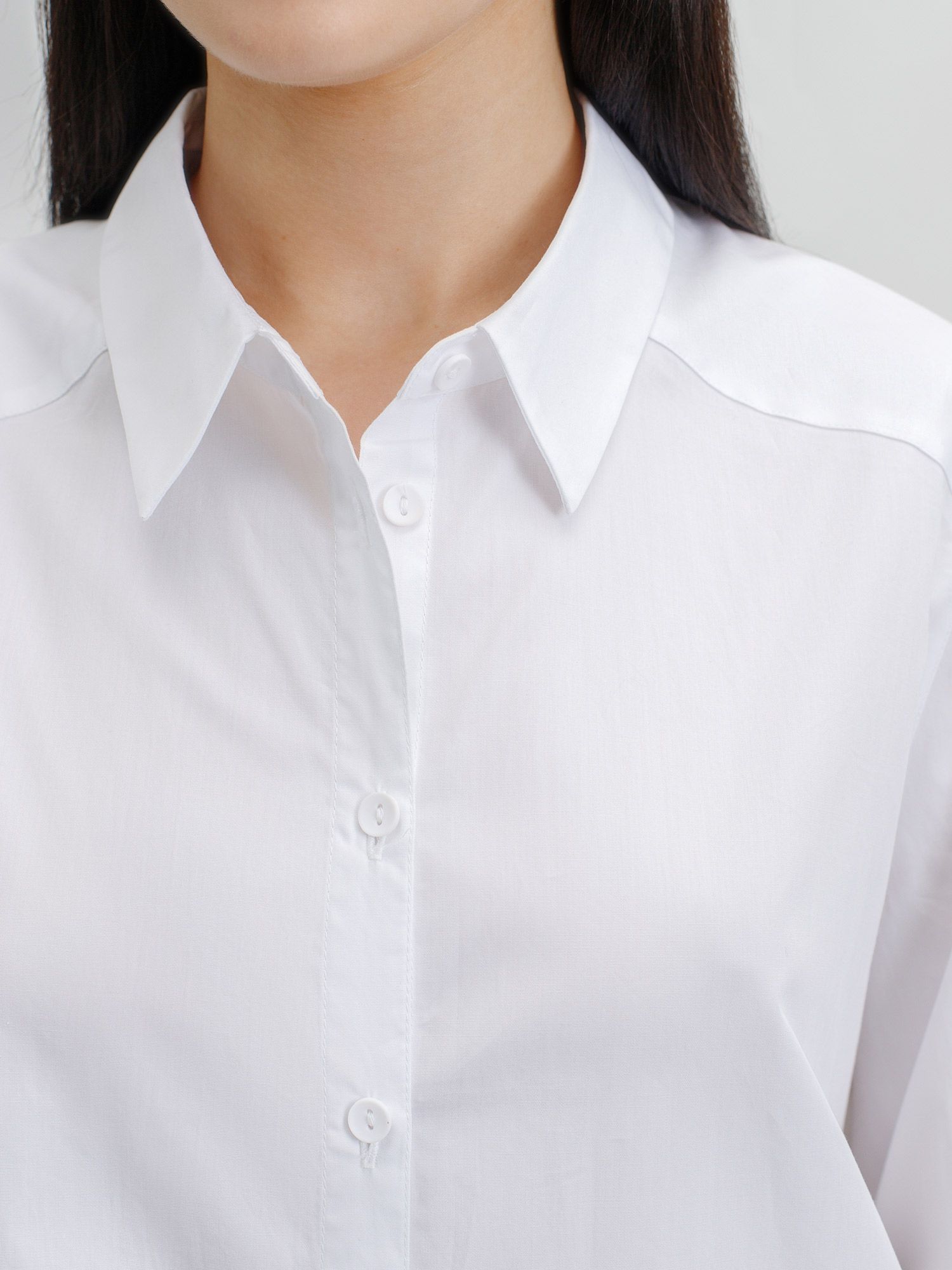 изображение блузка классического кроя из хлопка